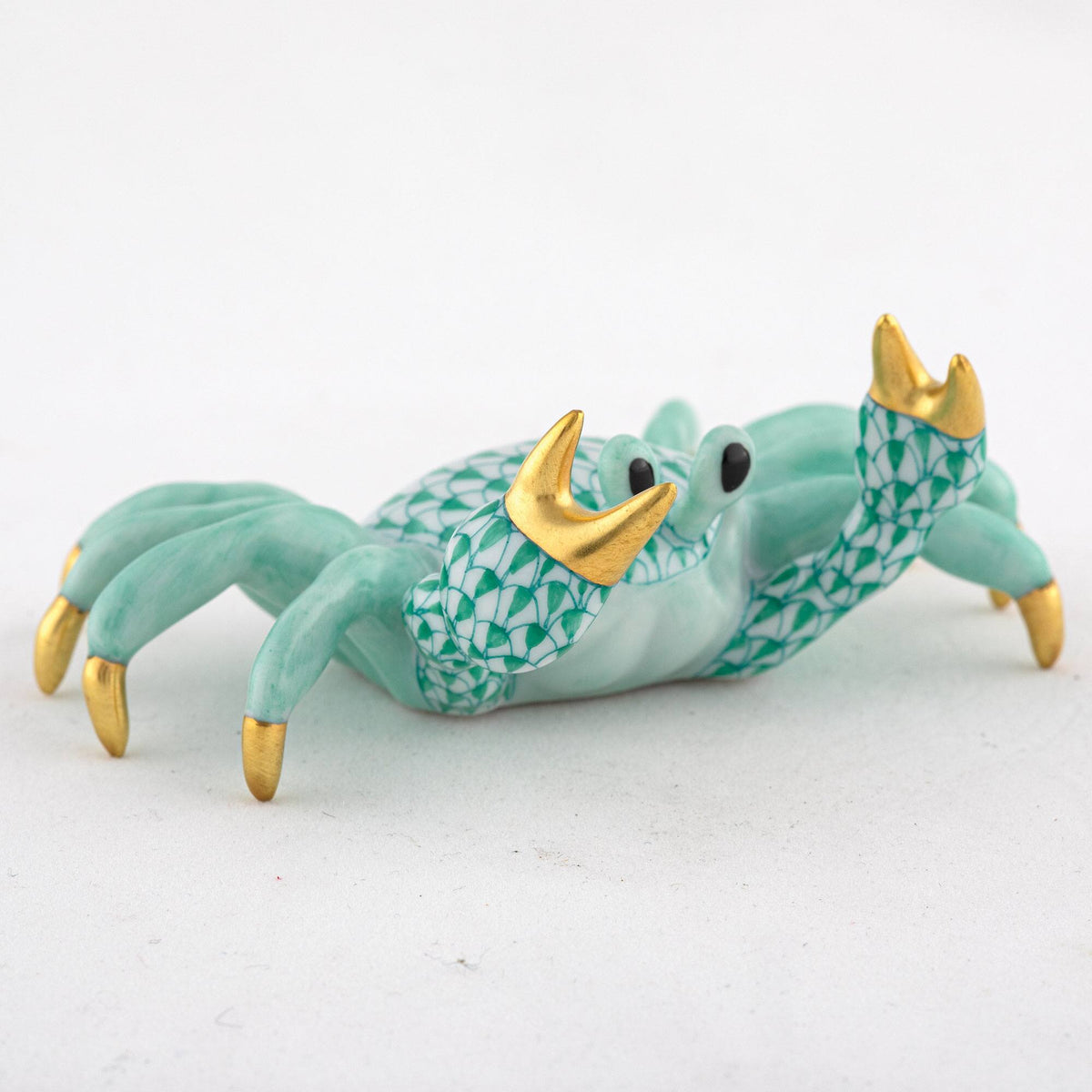 Herend Sand Crab Figurine – Green, alternate view