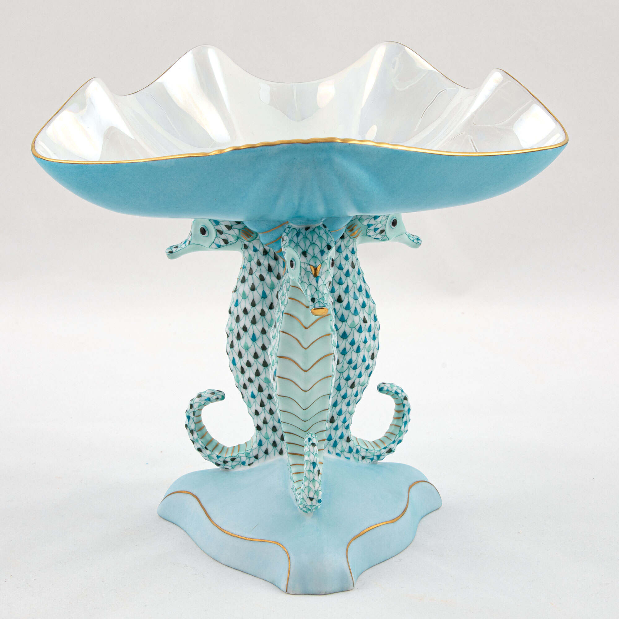 Herend Seahorse Shell Compote Figurine โ additional view