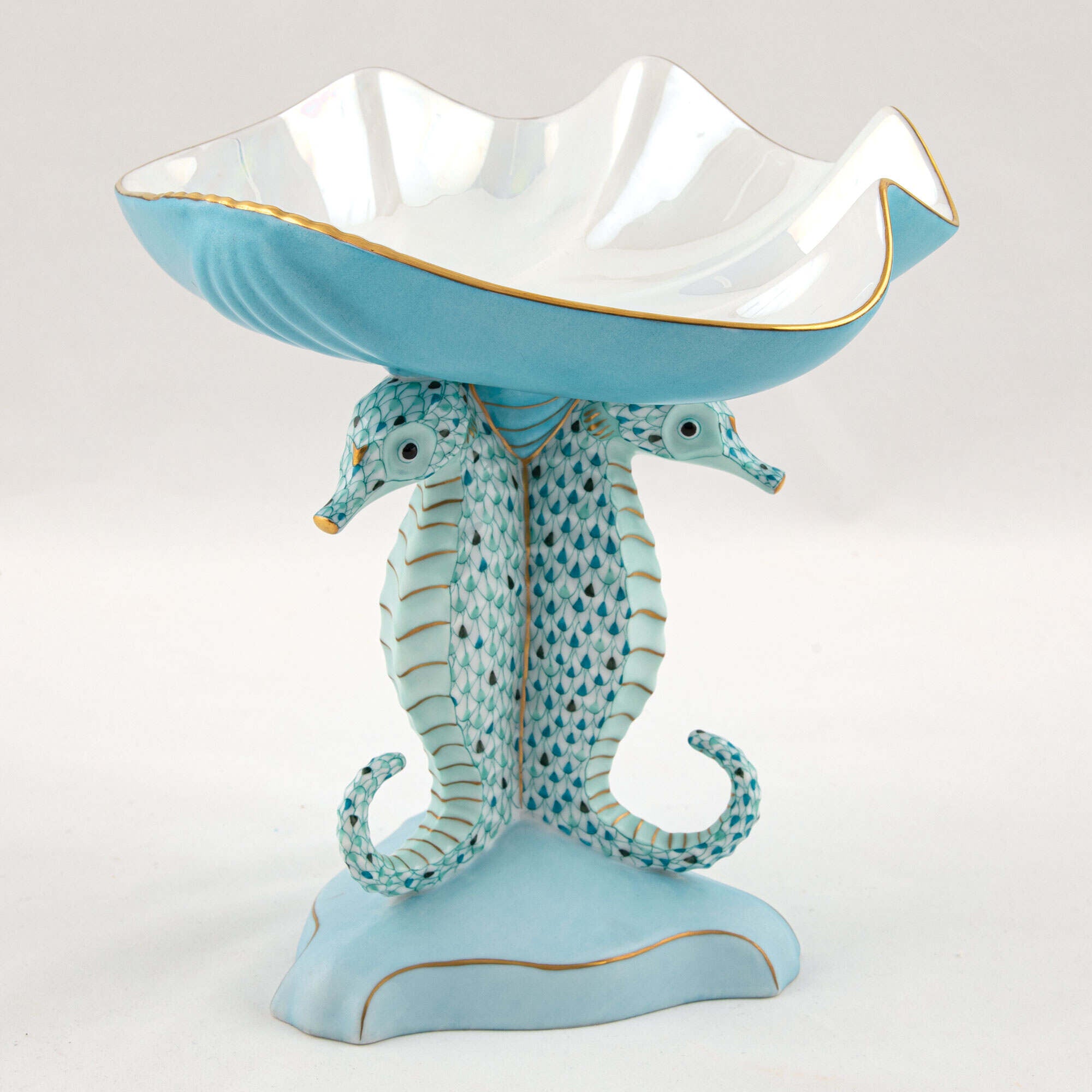 Herend Seahorse Shell Compote Figurine โ additional view