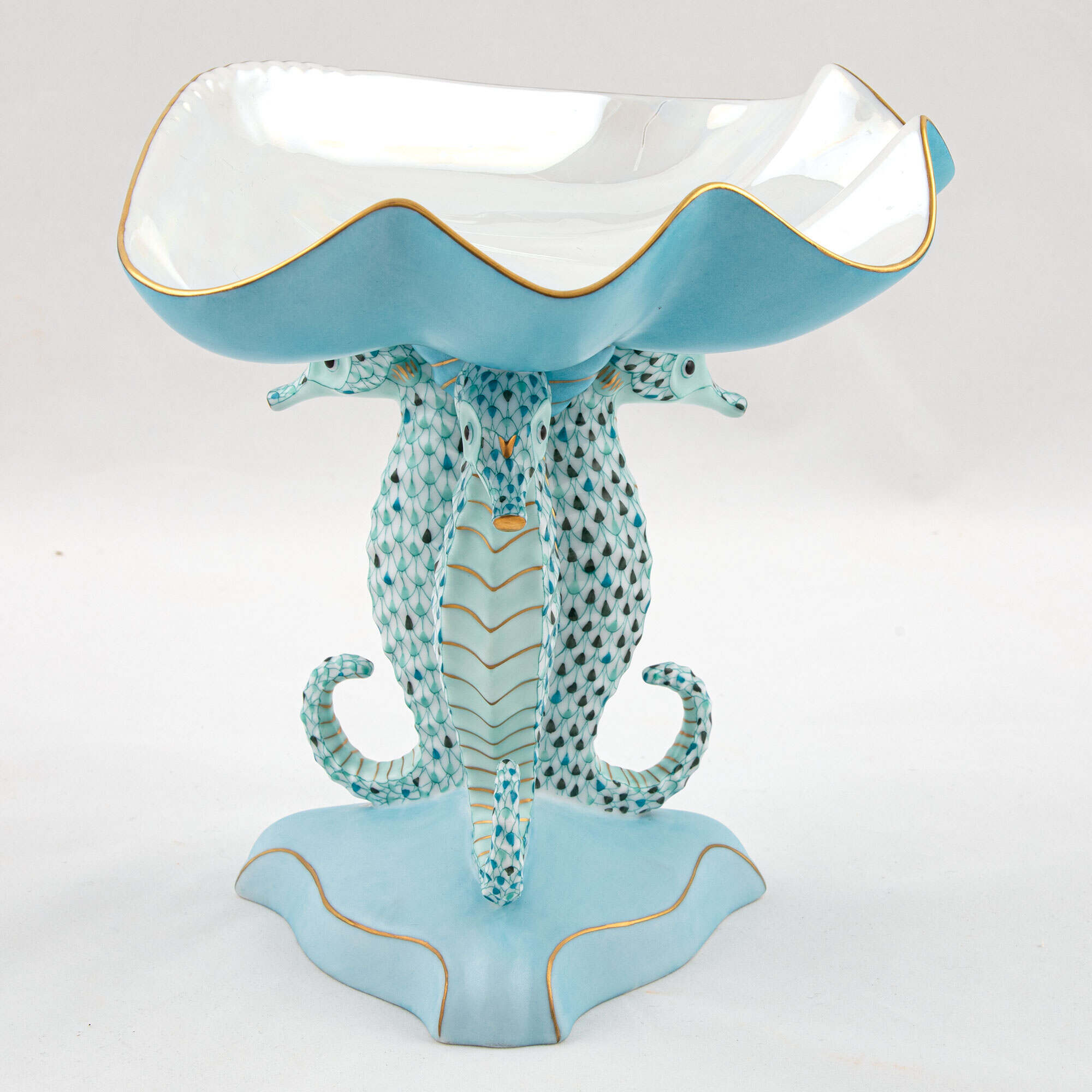 Herend Seahorse Shell Compote Figurine โ additional view