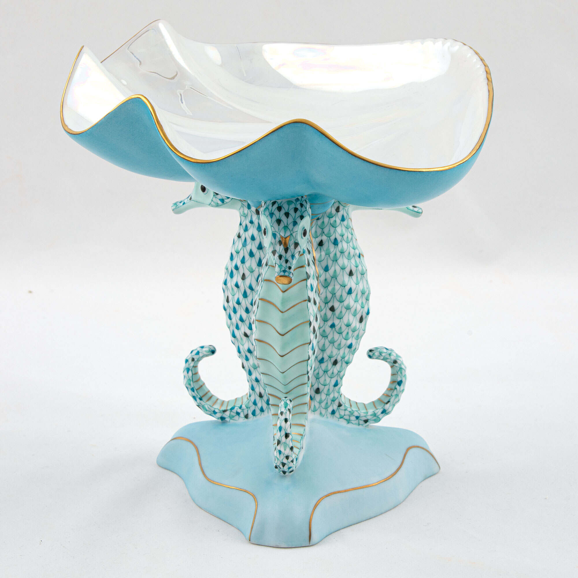 Herend Seahorse Shell Compote Figurine โ additional view