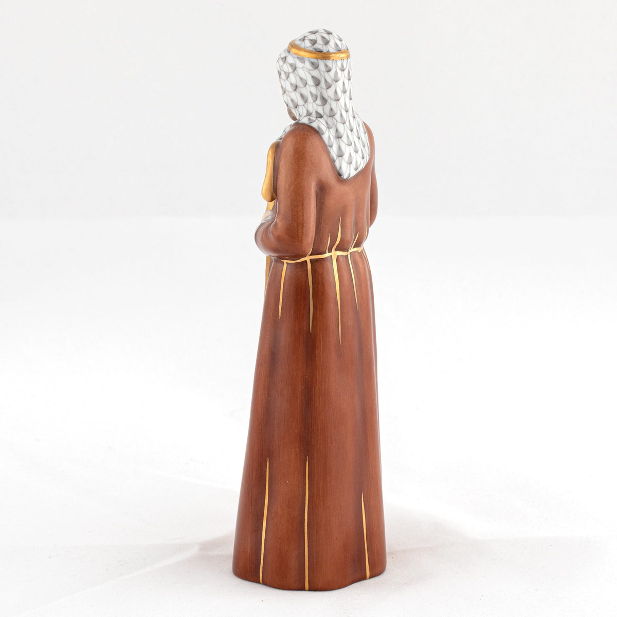 Herend Shepherd with Lamb Figurine, alternate view