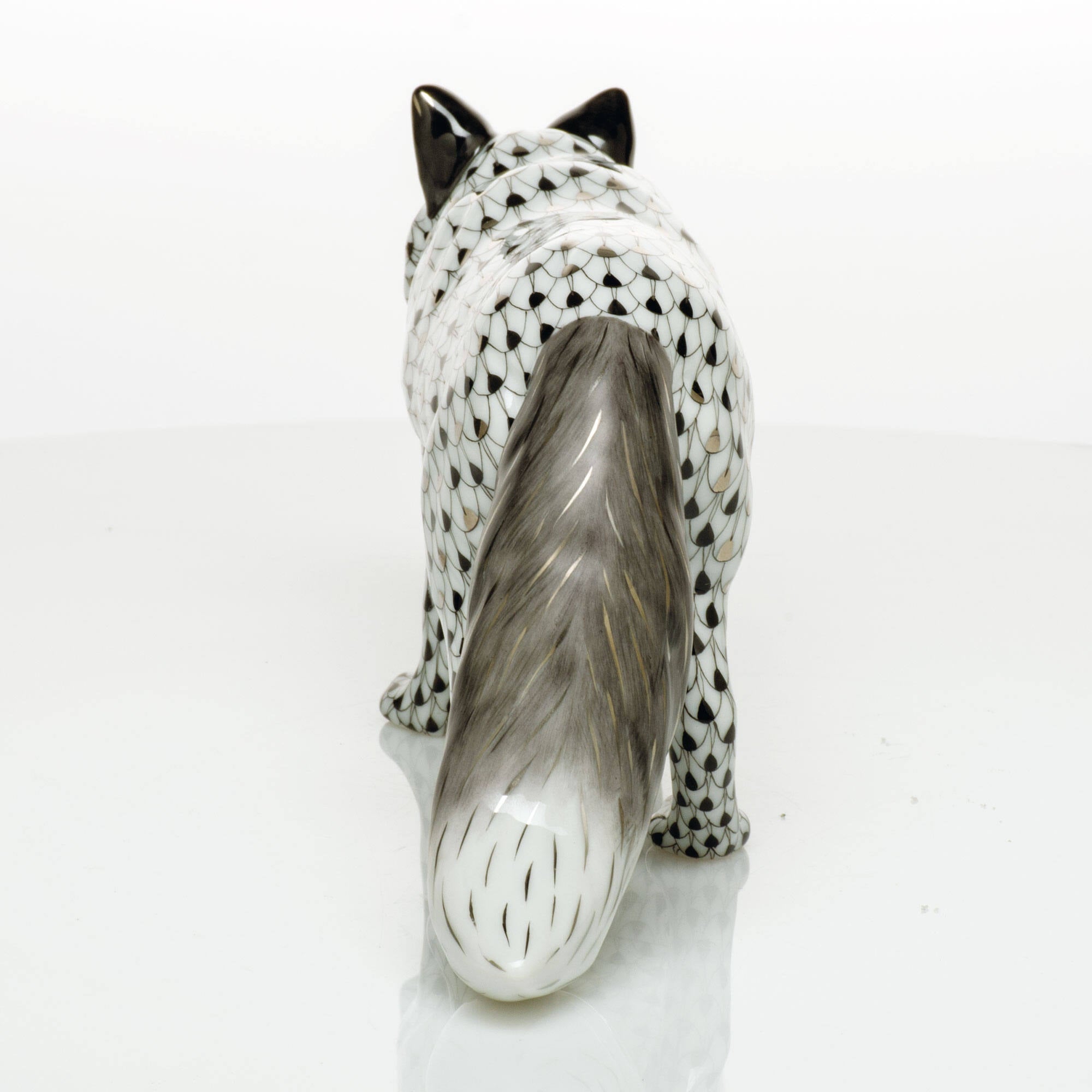 Herend Silver Fox Figurine β additional view