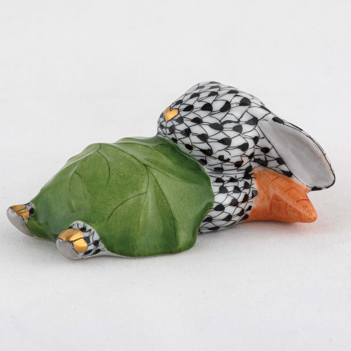 Herend Slumber Bunny Figurine – Black, alternate view