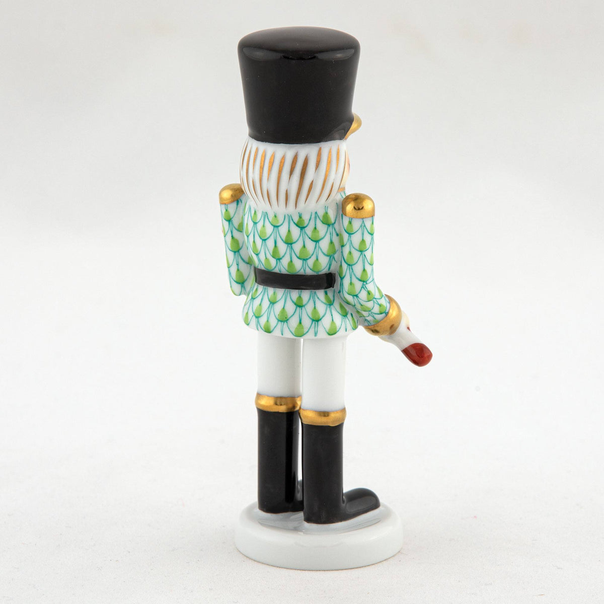 Herend Small Nutcracker W/Candy Cane Figurine – Key Lime, alternate view