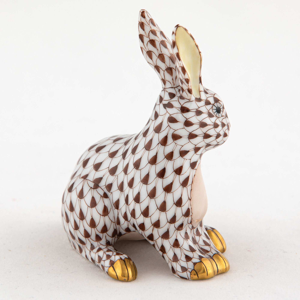 Herend Snowshoe Hare Figurine – Chocolate, alternate view