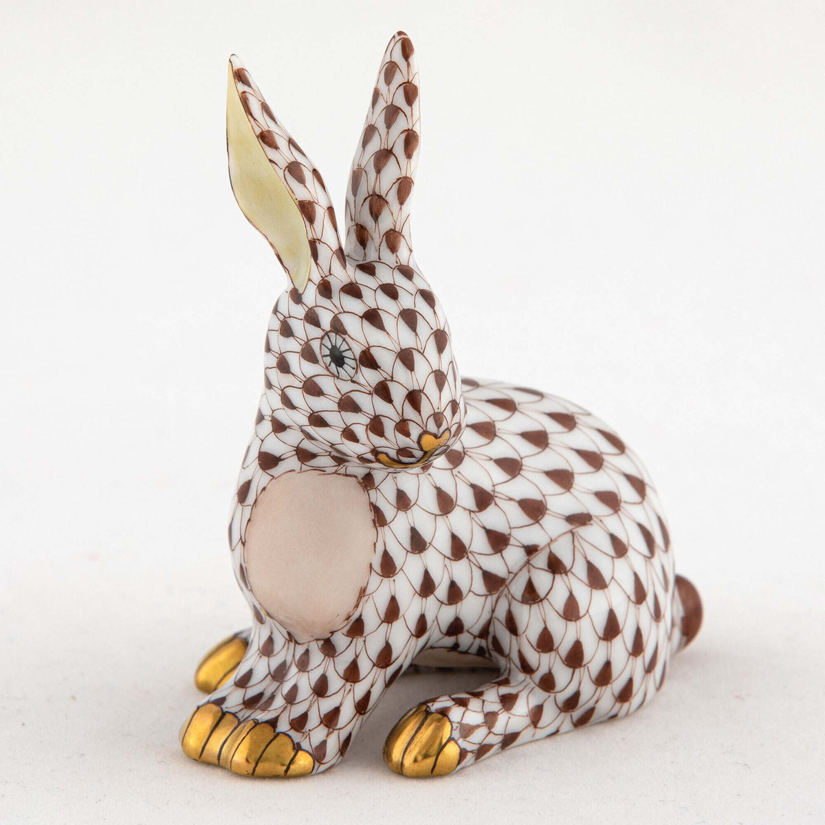 Herend Snowshoe Hare Figurine – Chocolate, alternate view