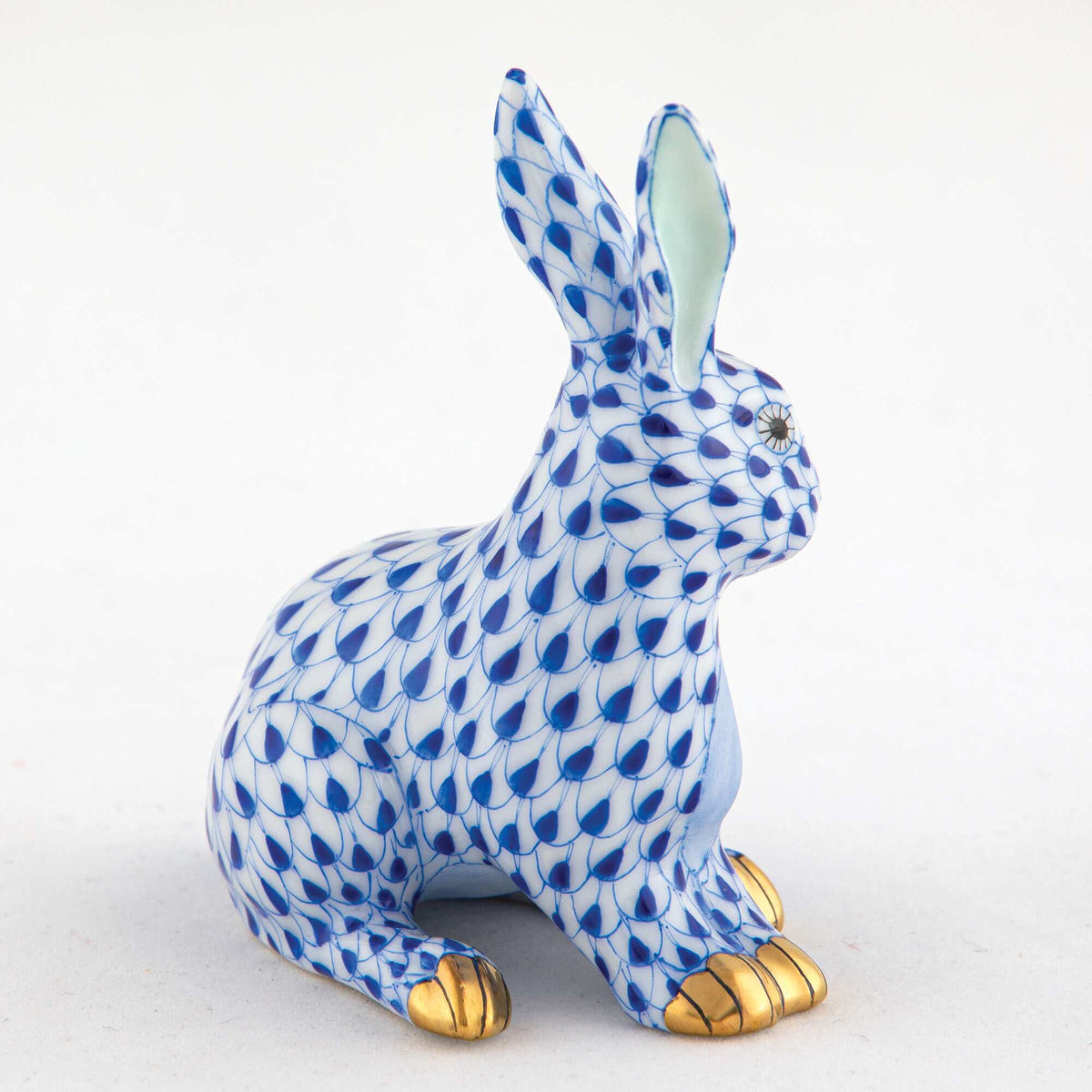Herend Snowshoe Hare Figurine – Sapphire, alternate view