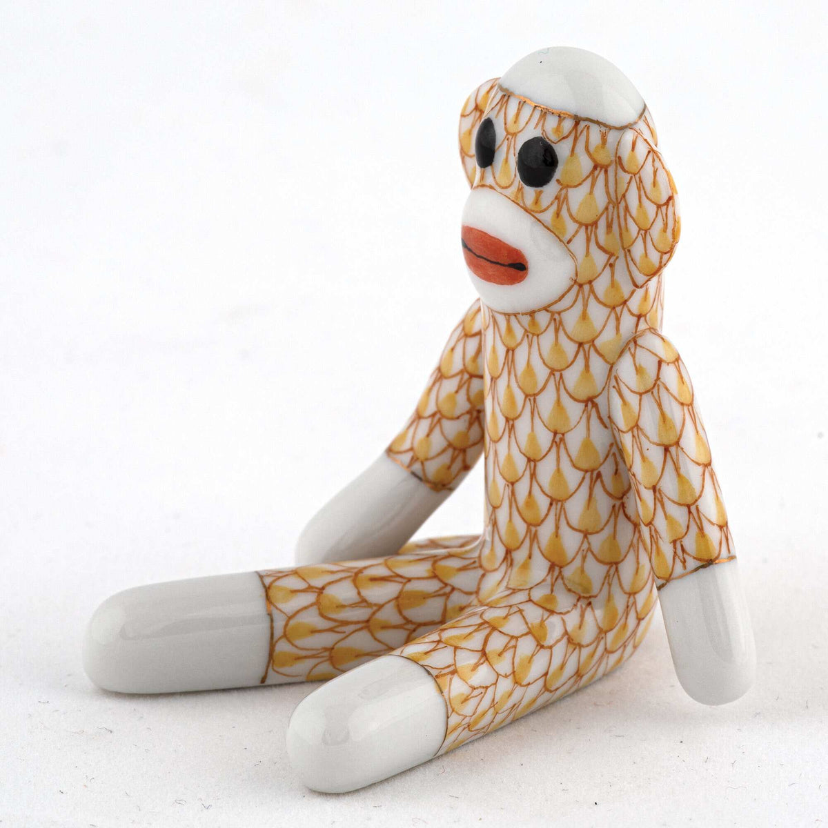 Herend Sock Monkey Figurine – Butterscotch, alternate view