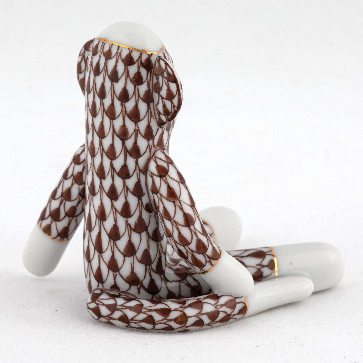 Herend Sock Monkey Figurine – Chocolate, alternate view