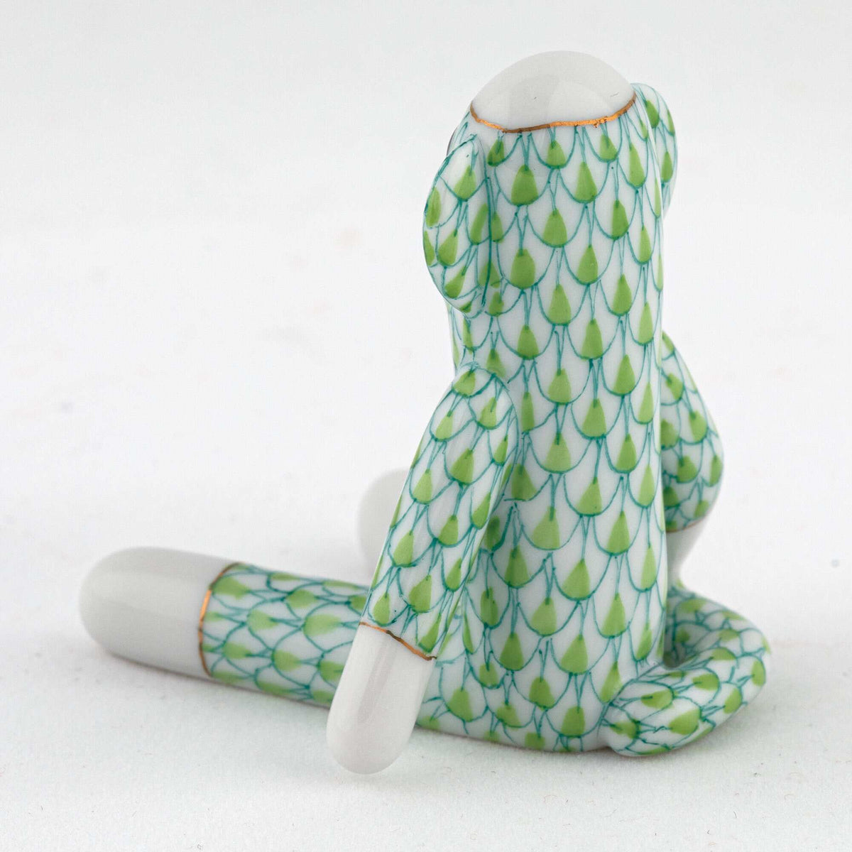 Herend Sock Monkey Figurine – Key Lime, alternate view