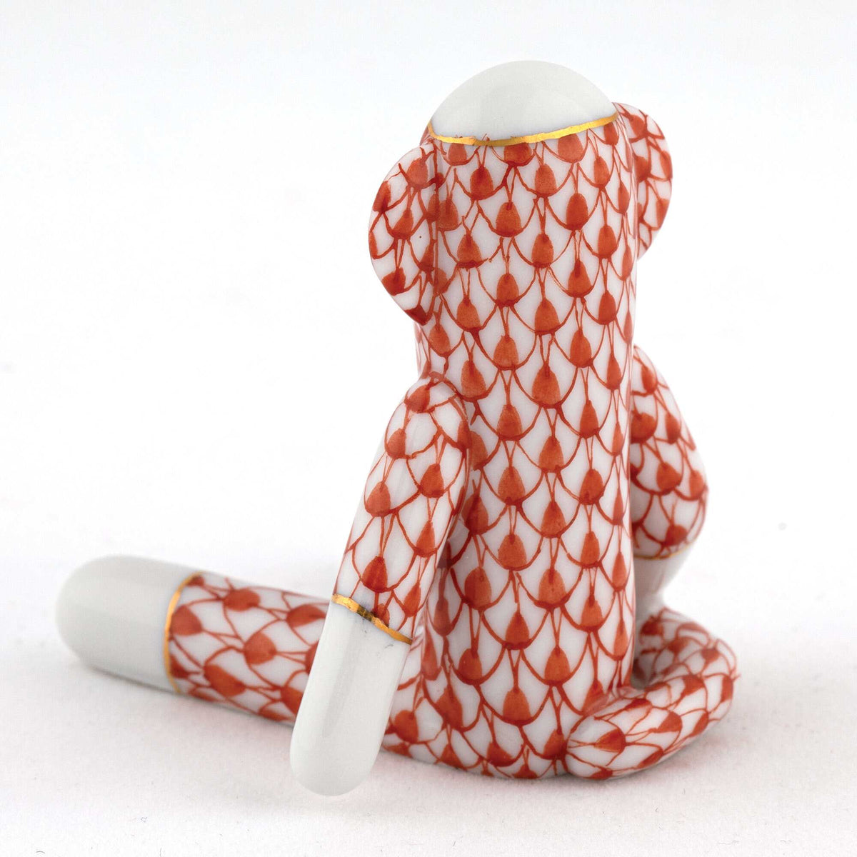 Herend Sock Monkey Figurine – Rust, alternate view