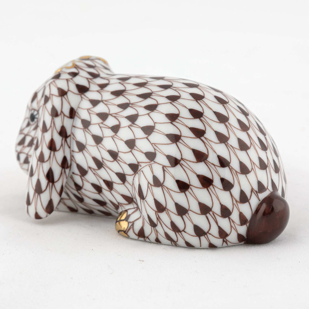 Herend Spring Bunny Figurine – Chocolate, alternate view