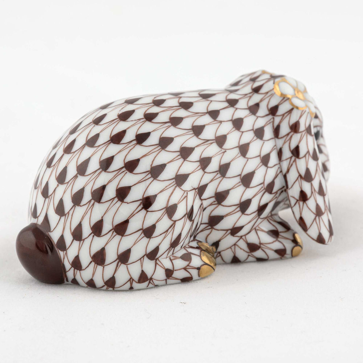 Herend Spring Bunny Figurine – Chocolate, alternate view