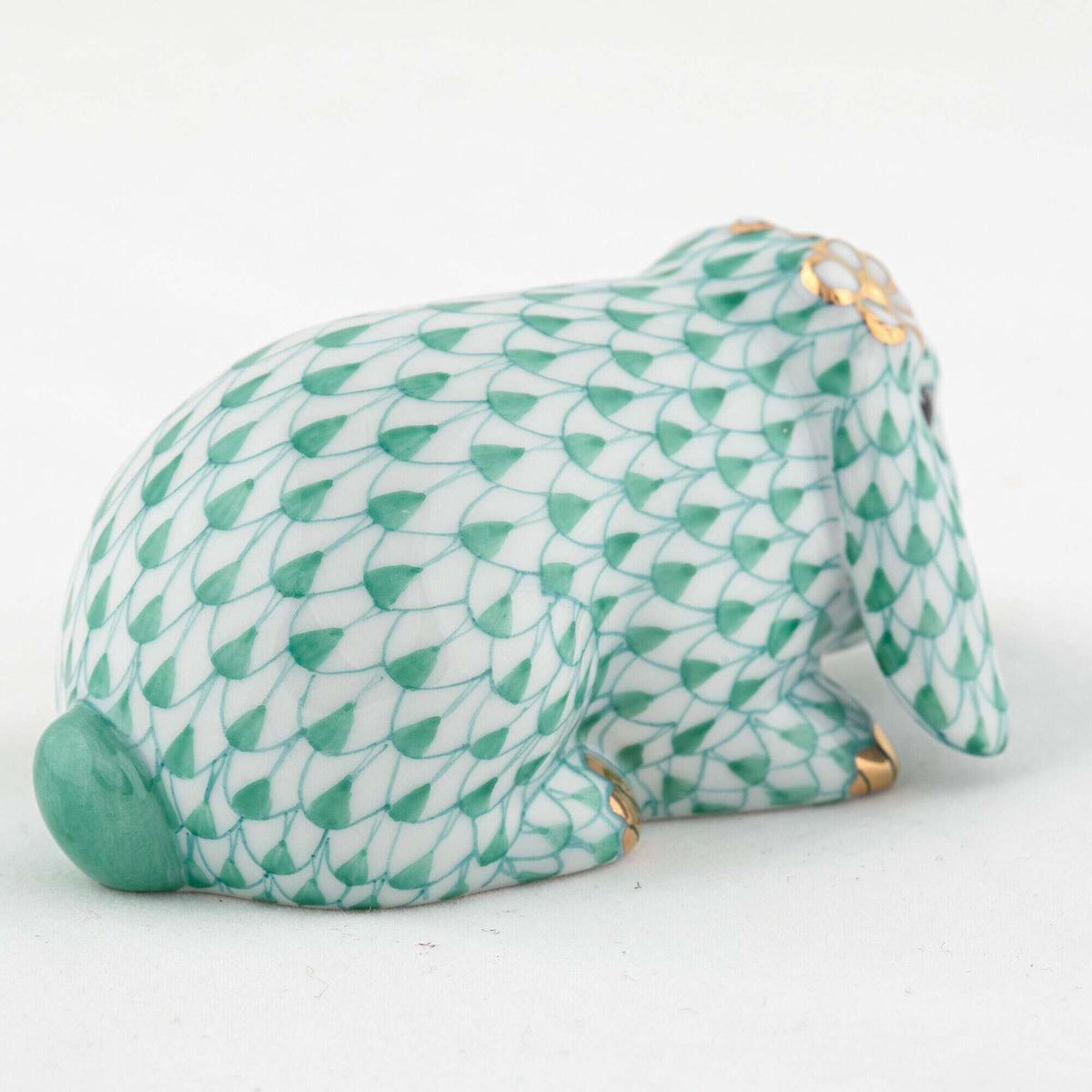 Herend Spring Bunny Figurine – Green, alternate view