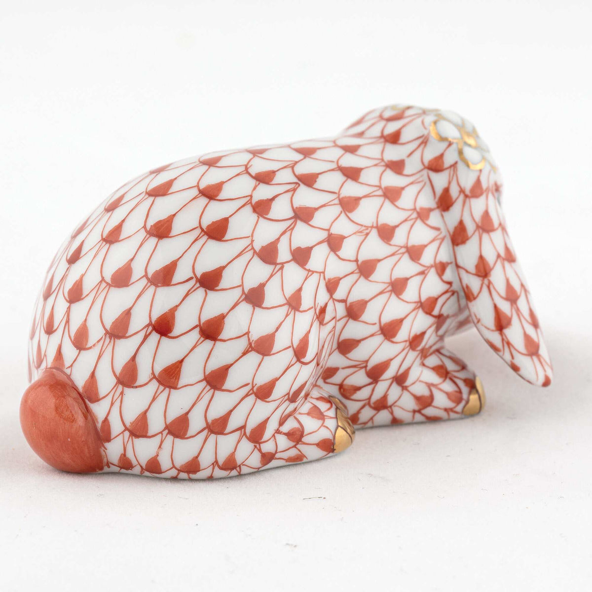 Herend Spring Bunny Figurine – Rust, alternate view