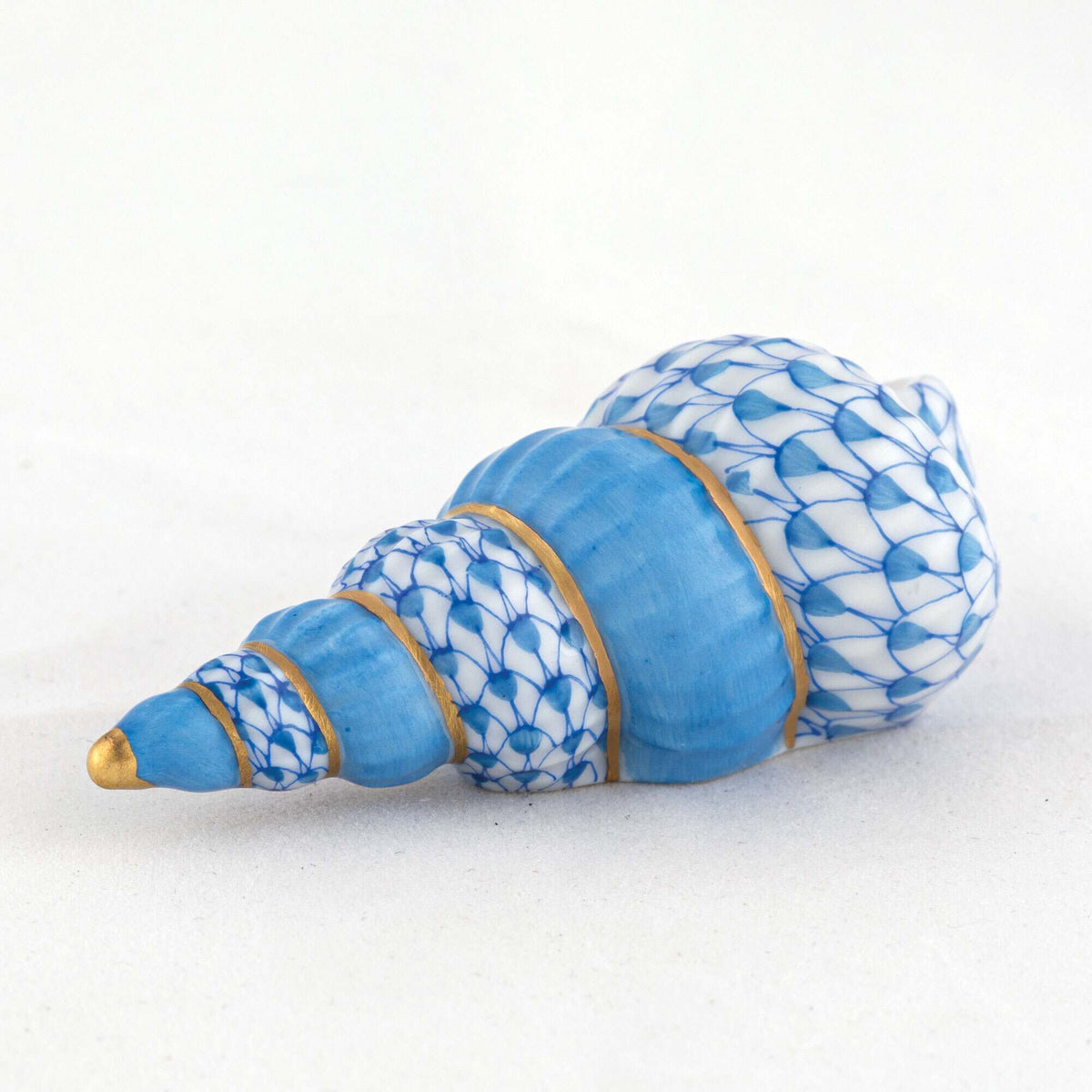 Herend Staircase Shell Figurine – Blue, alternate view