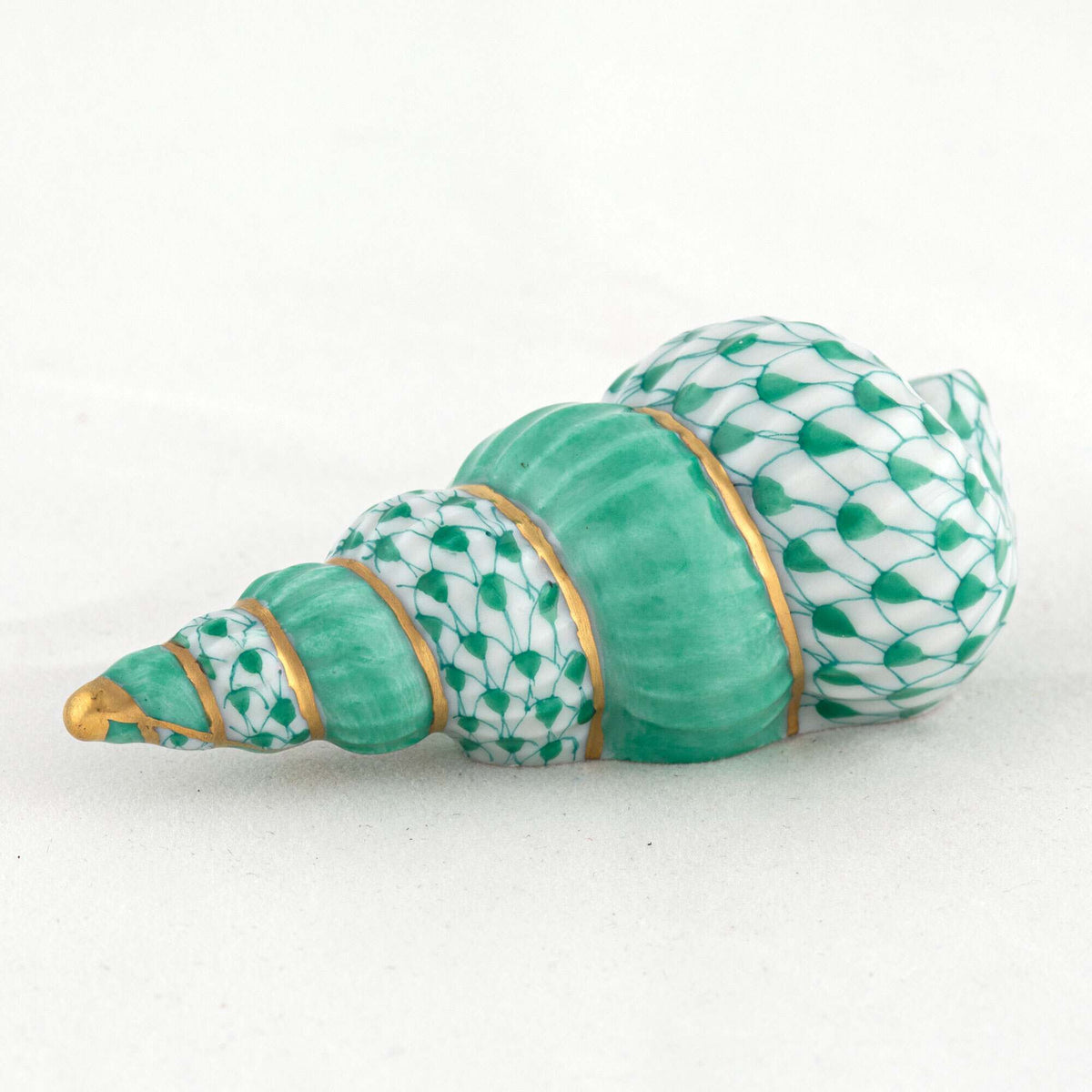 Herend Staircase Shell Figurine – Green, alternate view