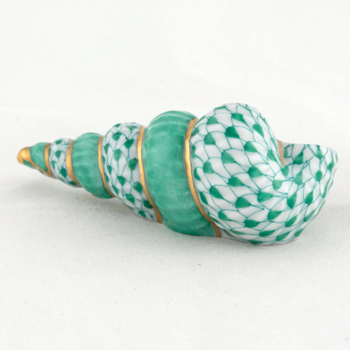 Herend Staircase Shell Figurine – Green, alternate view