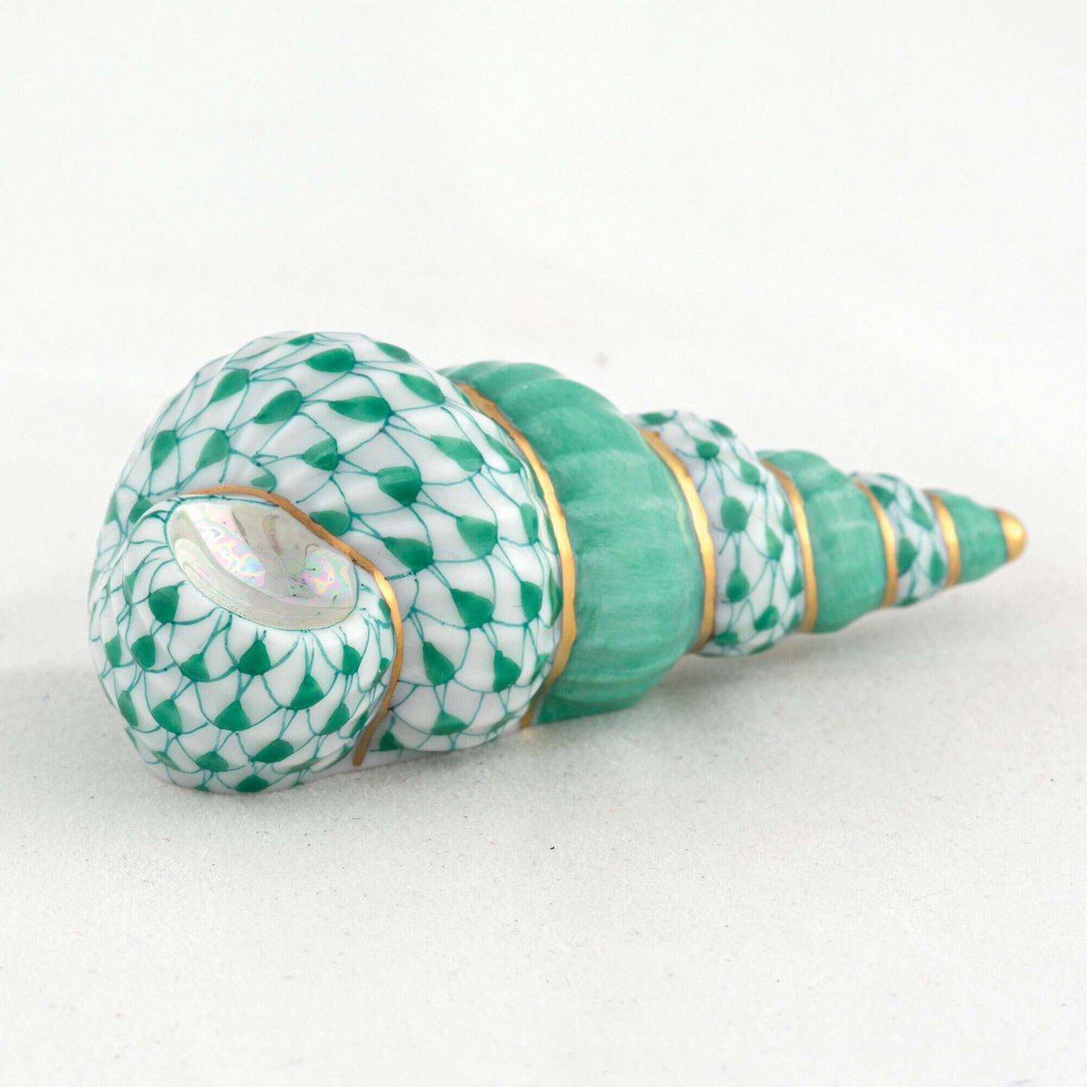 Herend Staircase Shell Figurine – Green, alternate view