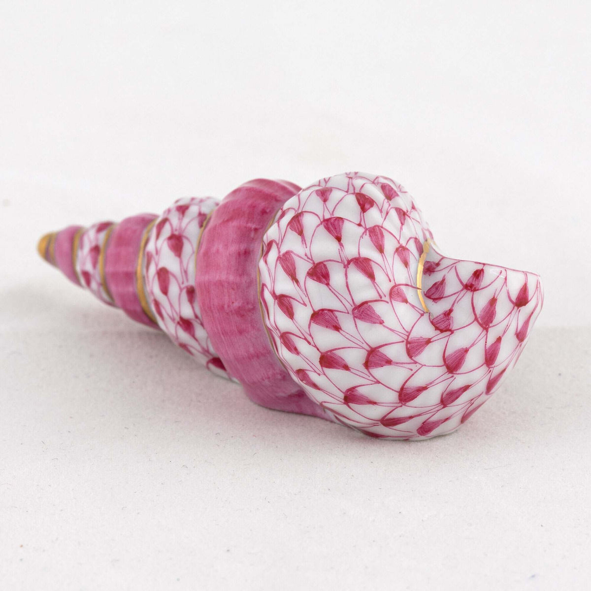 Herend Staircase Shell Figurine – Raspberry, alternate view