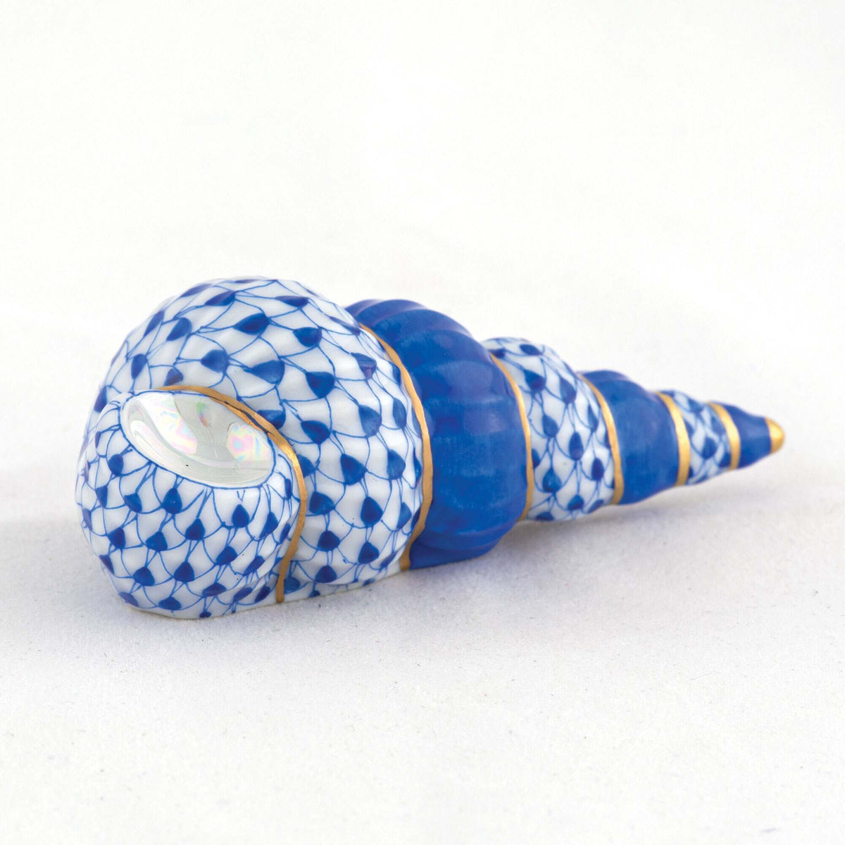 Herend Staircase Shell Figurine – Sapphire, alternate view