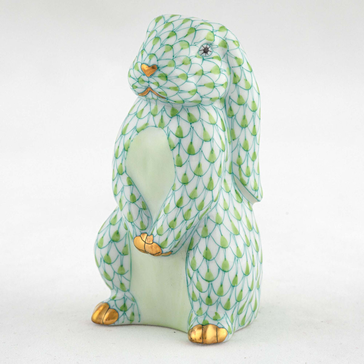 Herend Standing Lop Ear Bunny Figurine – Key Lime, alternate view