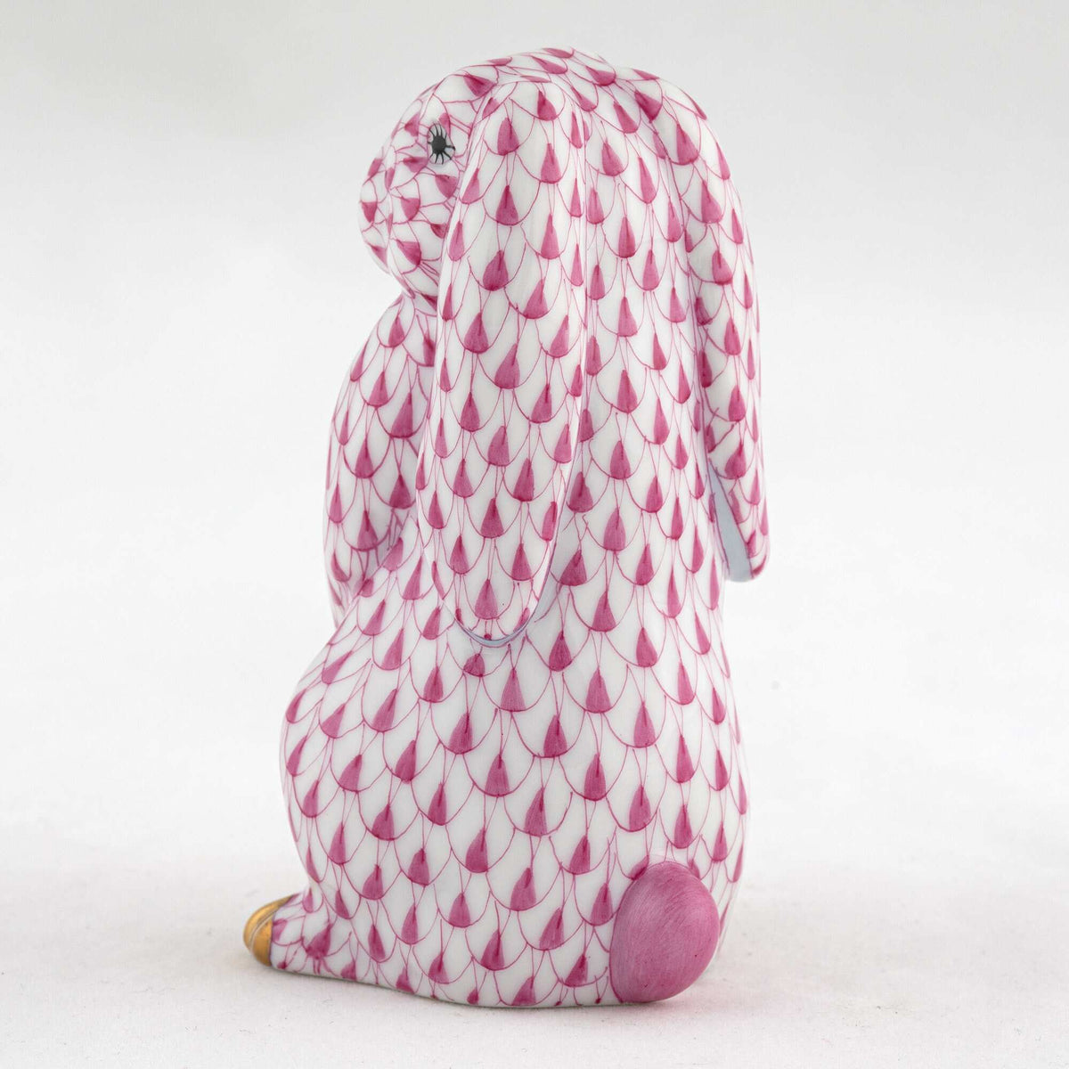Herend Standing Lop Ear Bunny Figurine – Raspberry, alternate view