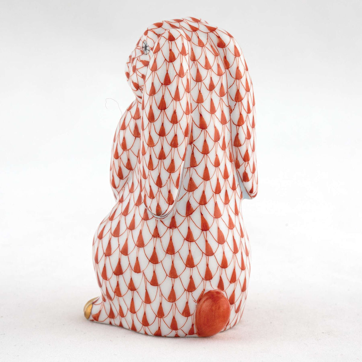 Herend Standing Lop Ear Bunny Figurine – Rust, alternate view