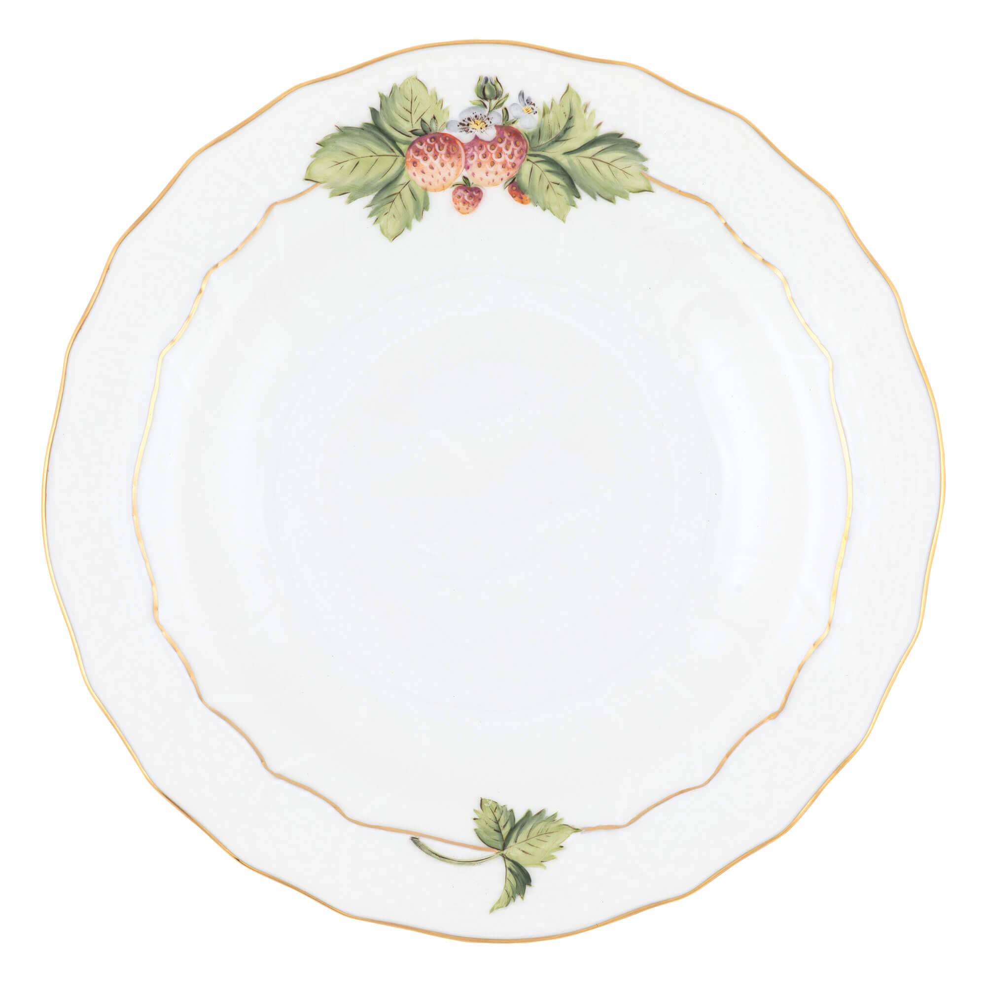 Herend Summer Harvest Dessert Plate Strawberry in Multicolor - Hand-painted Hungarian porcelain by Herend. Paris Tableware.