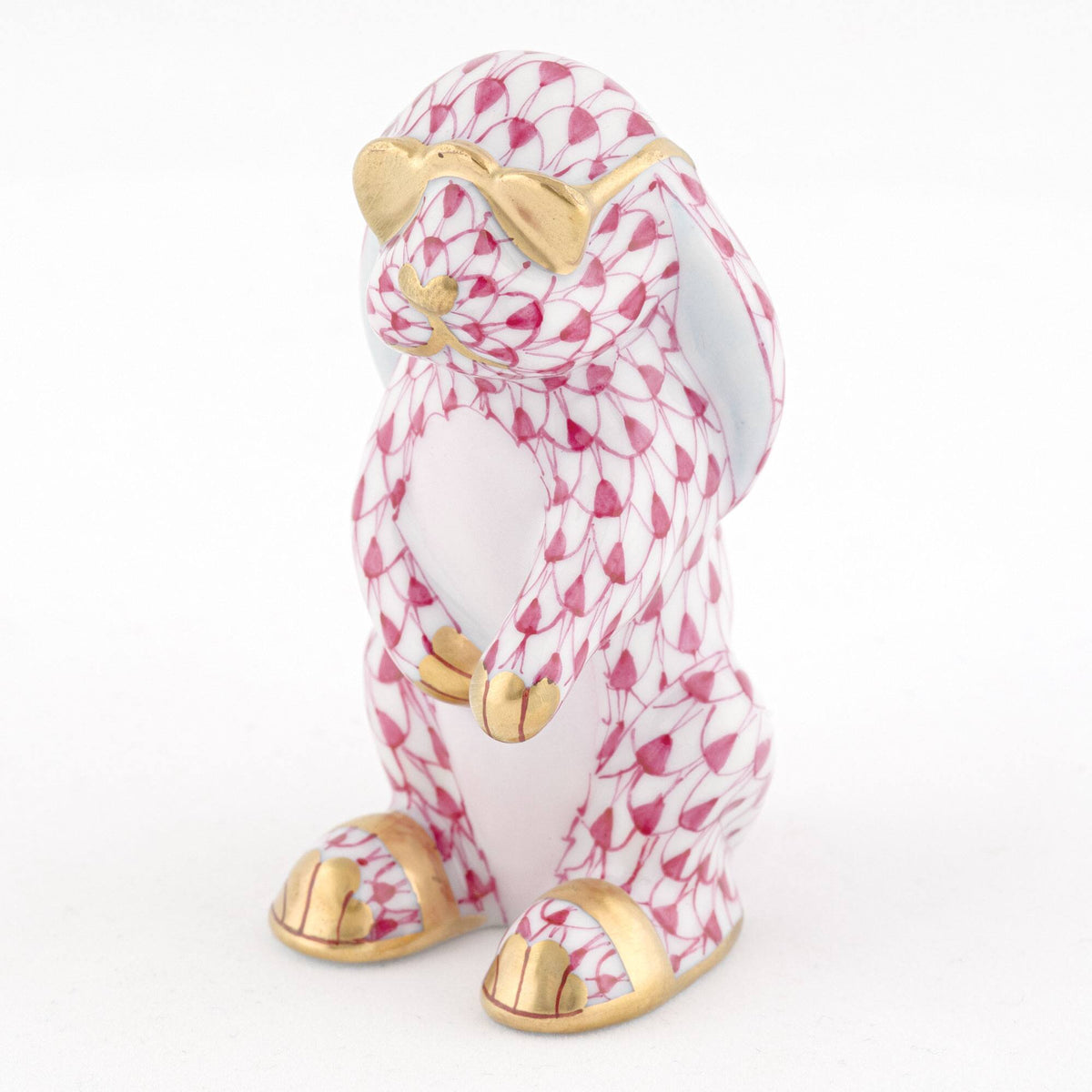 Herend Sunny Bunny Figurine – Raspberry, alternate view