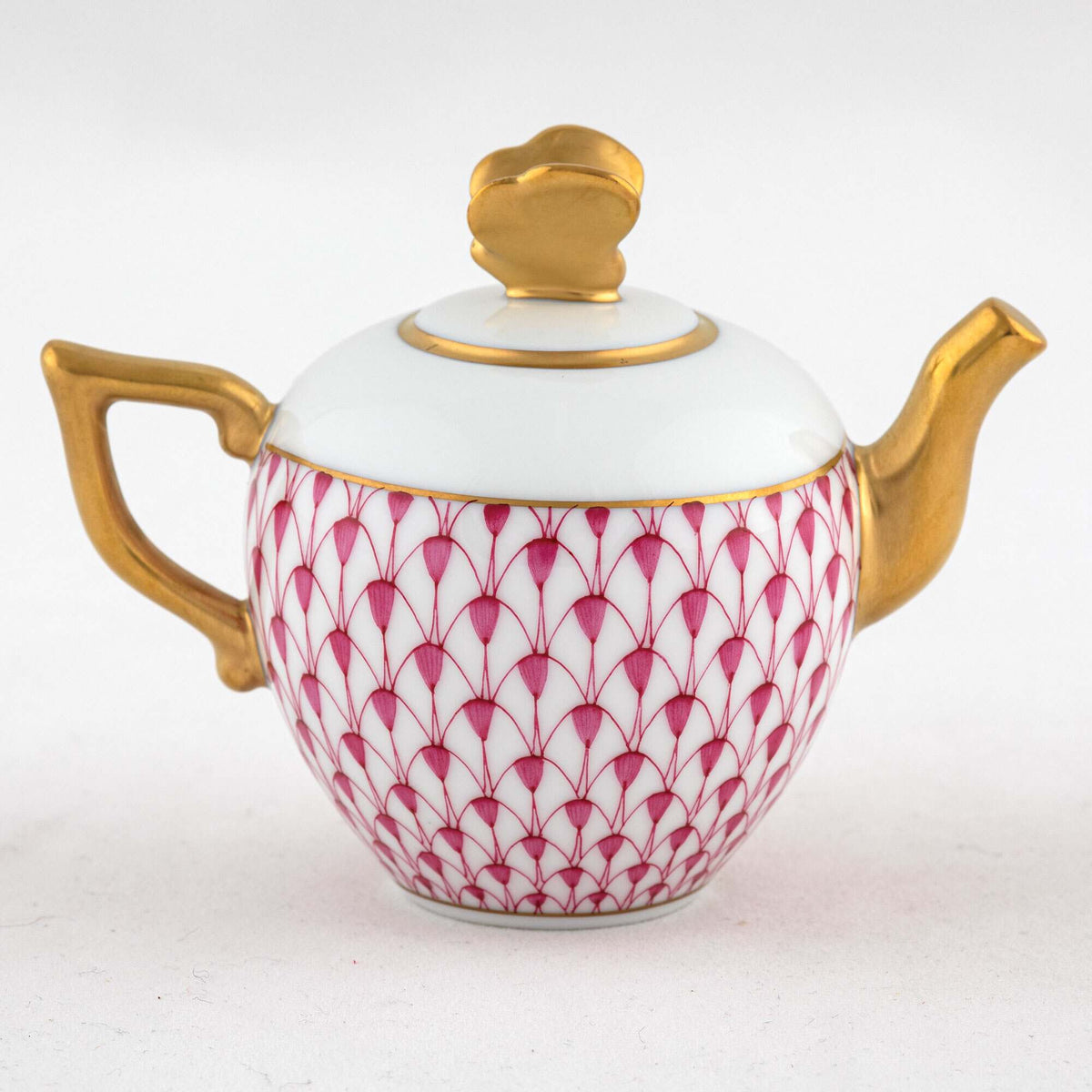 Herend Teapot Figurine – Raspberry, alternate view