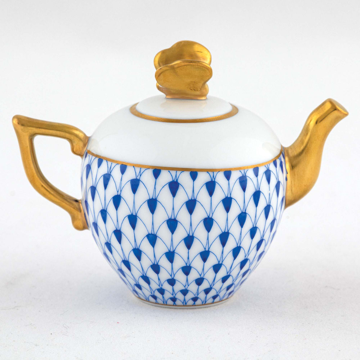Herend Teapot Figurine – Sapphire, alternate view