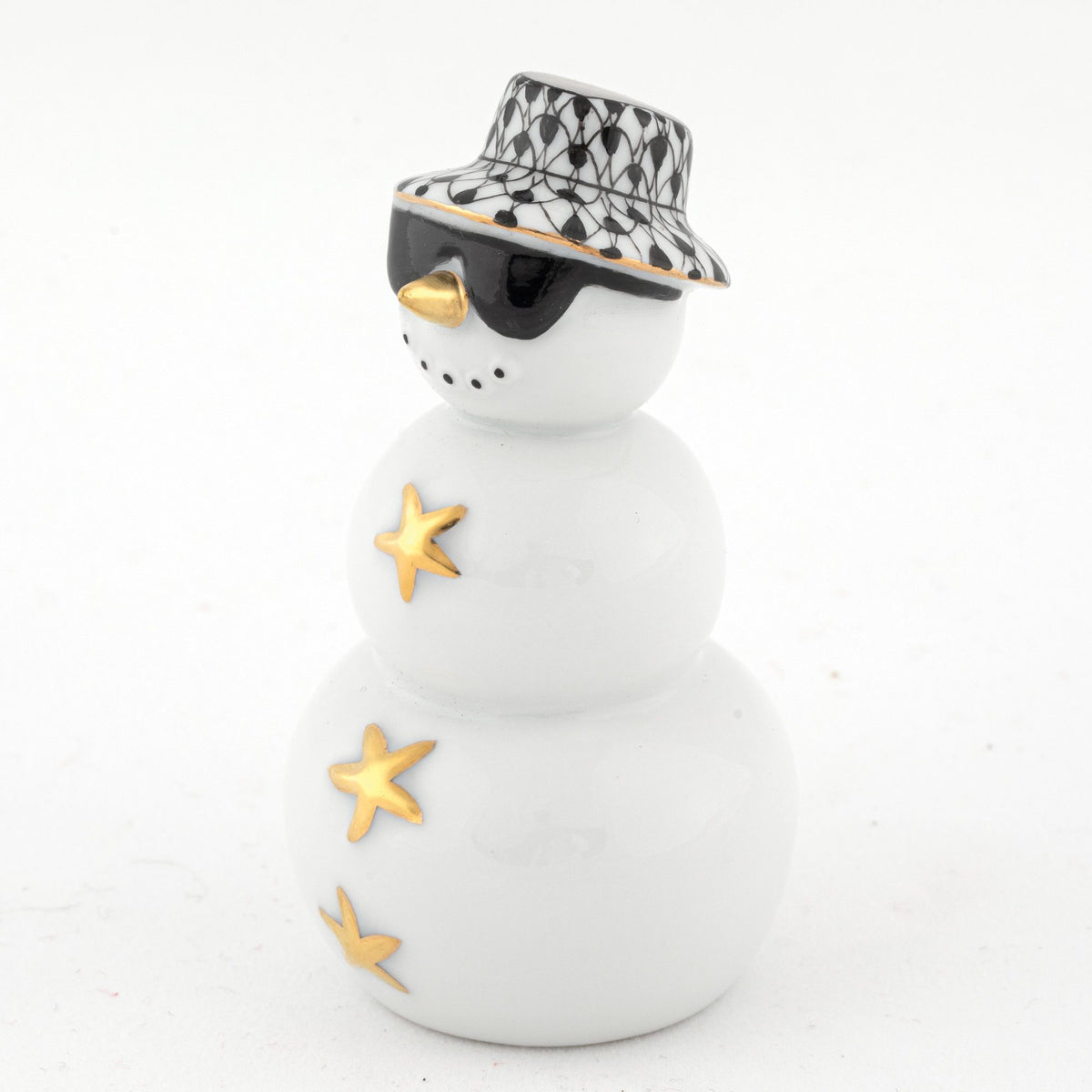 Herend Tropical Snowman Figurine – Black, alternate view