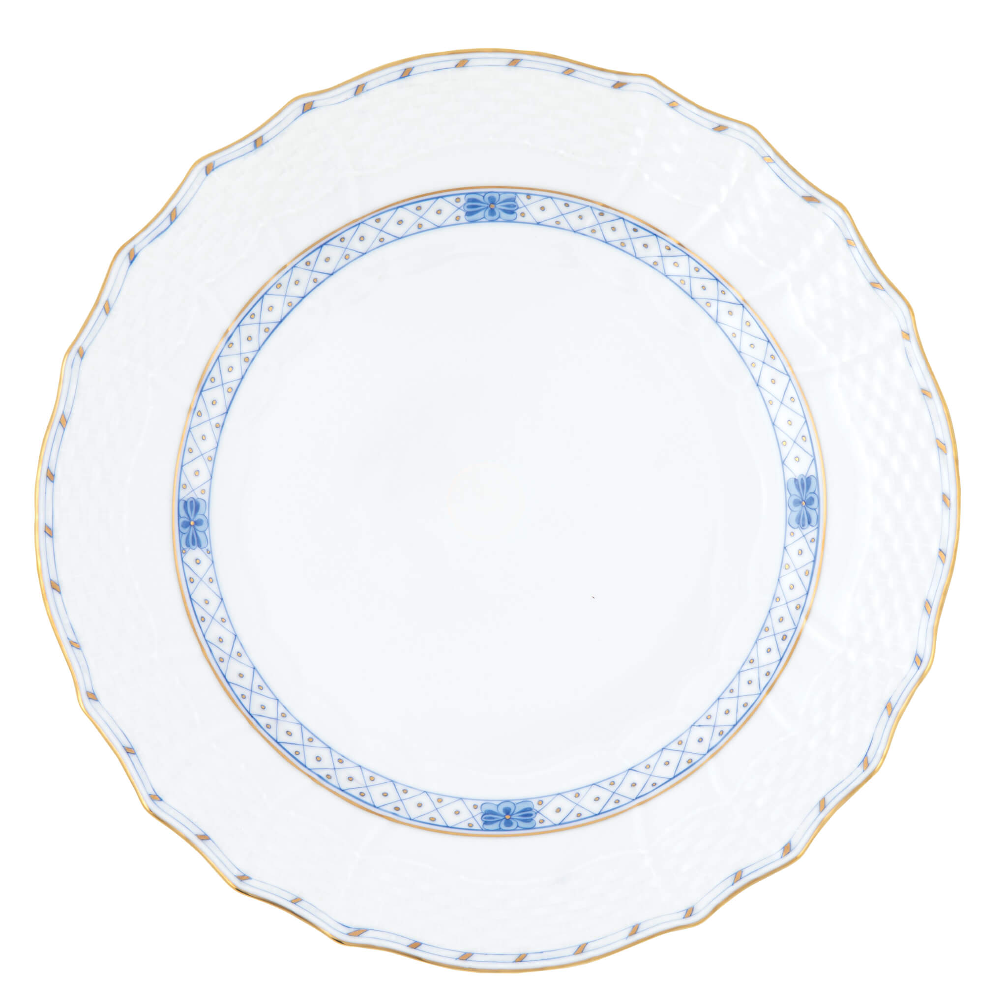 Herend Waldstein Garland Service Plate in Multicolor - Hand-painted Hungarian porcelain by Herend. Paris Tableware.