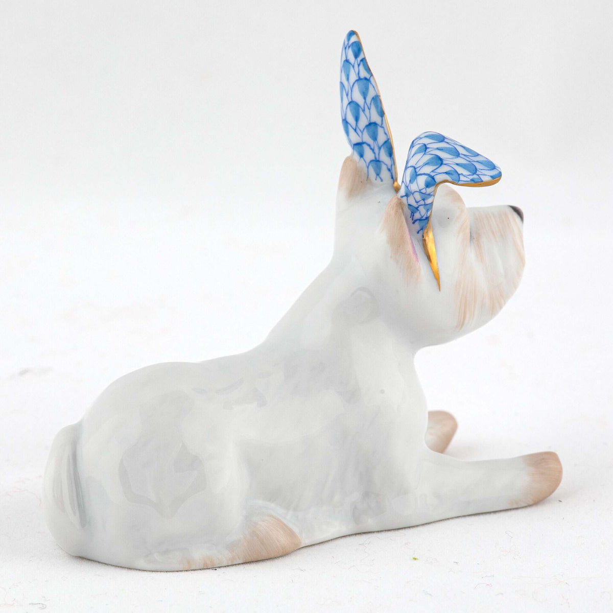 Herend Westie with Bunny Ears Figurine – Blue, alternate view
