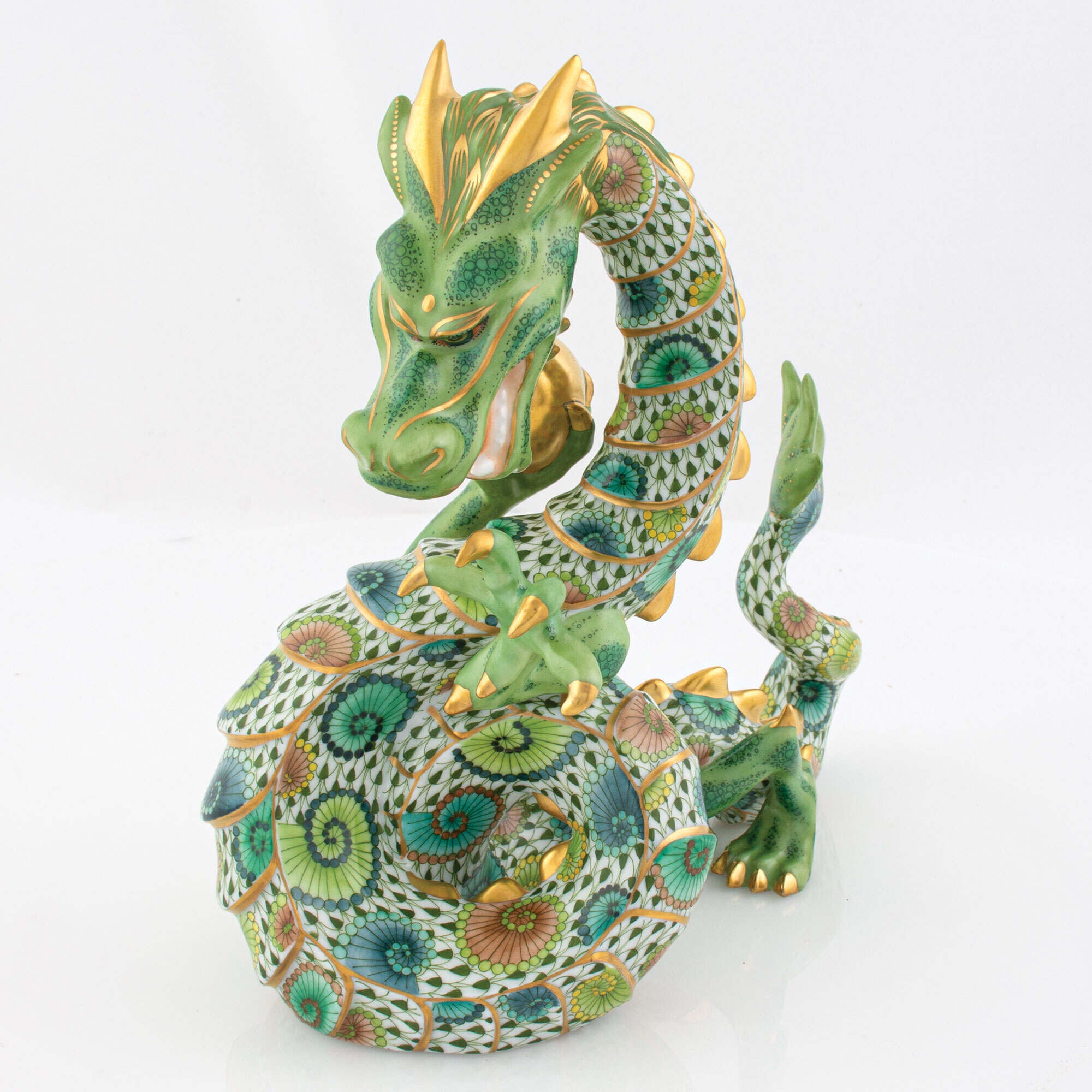 Herend Whirlwind Dragon Figurine β additional view