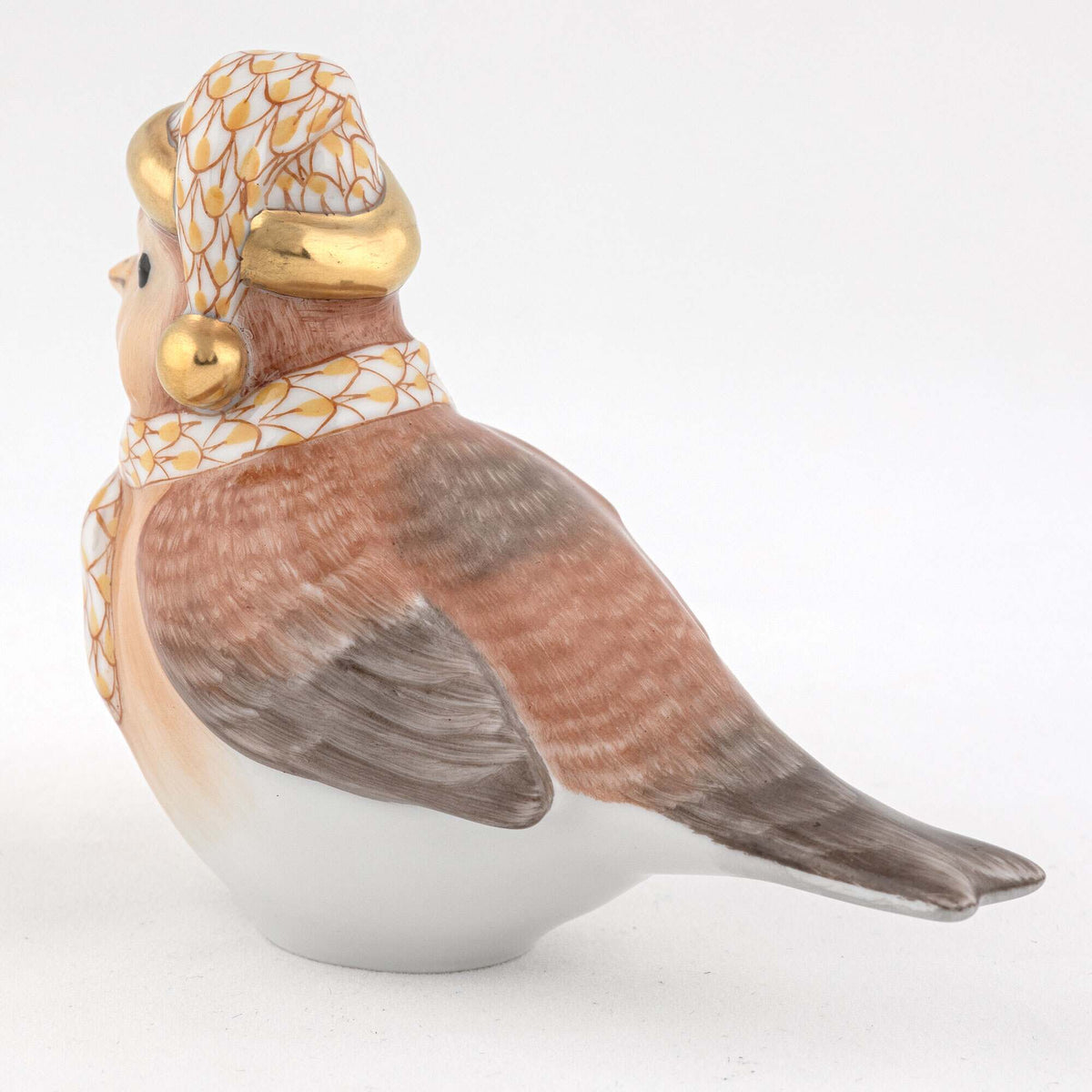 Herend Winter Bird Figurine – Butterscotch, alternate view