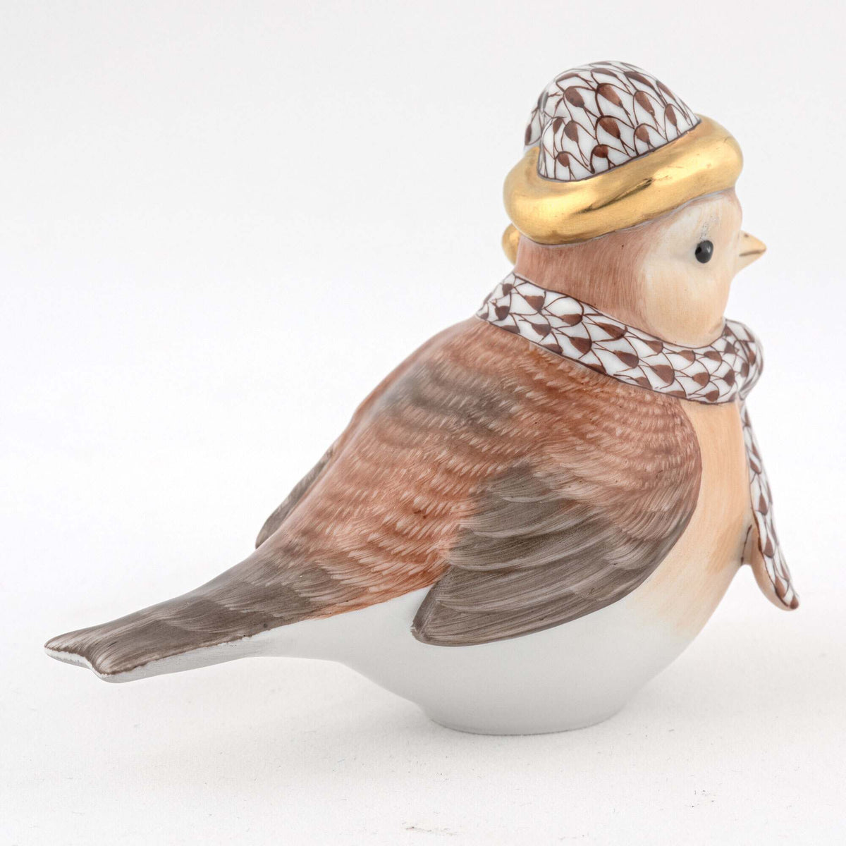 Herend Winter Bird Figurine – Chocolate, alternate view