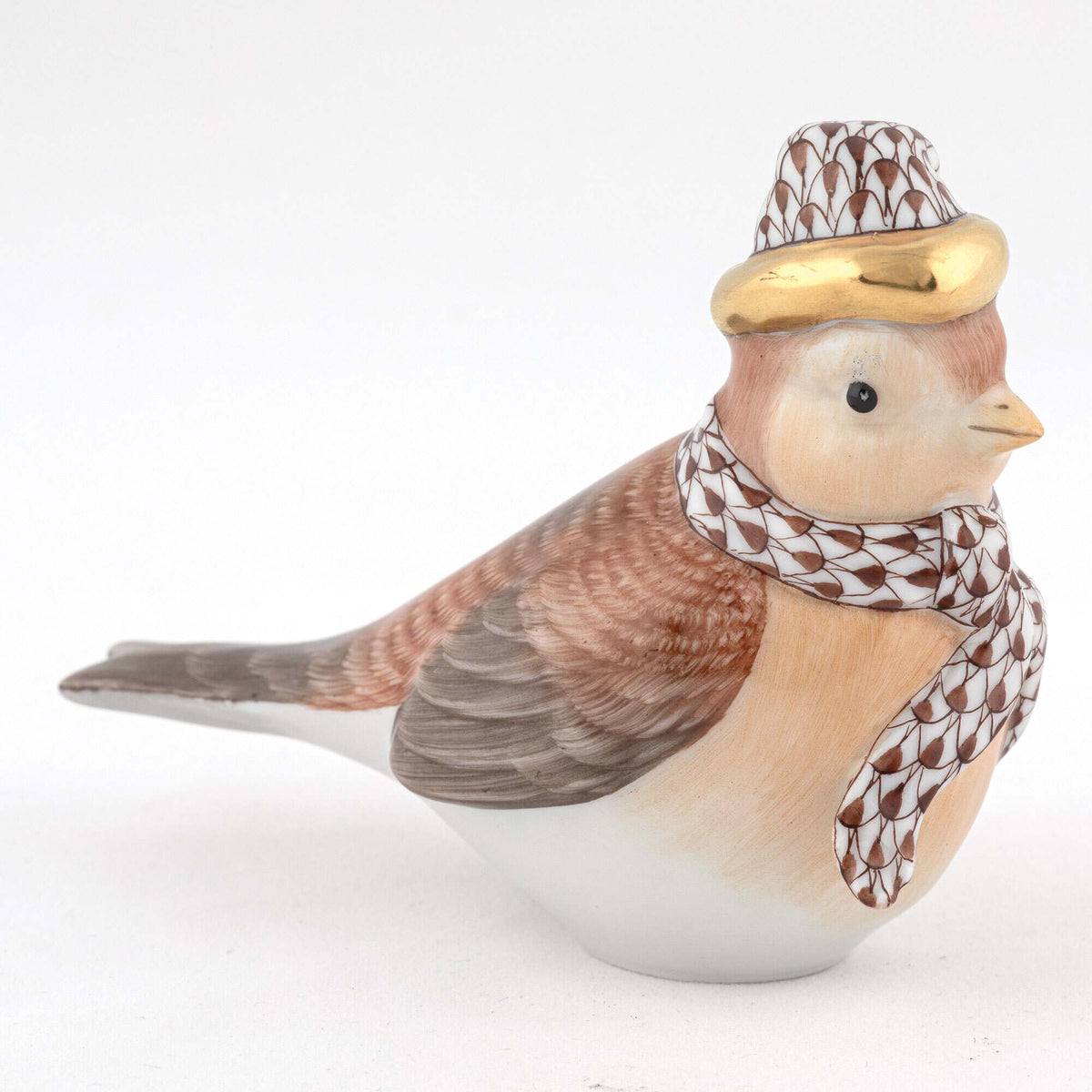 Herend Winter Bird Figurine – Chocolate, alternate view