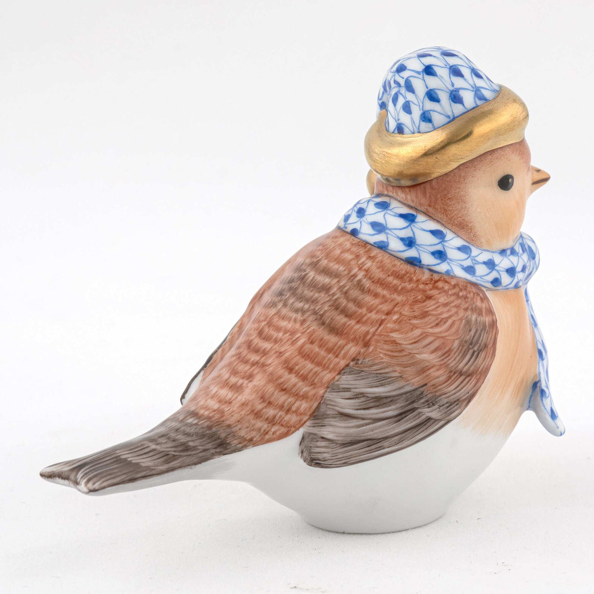 Herend Winter Bird Figurine – Sapphire, alternate view
