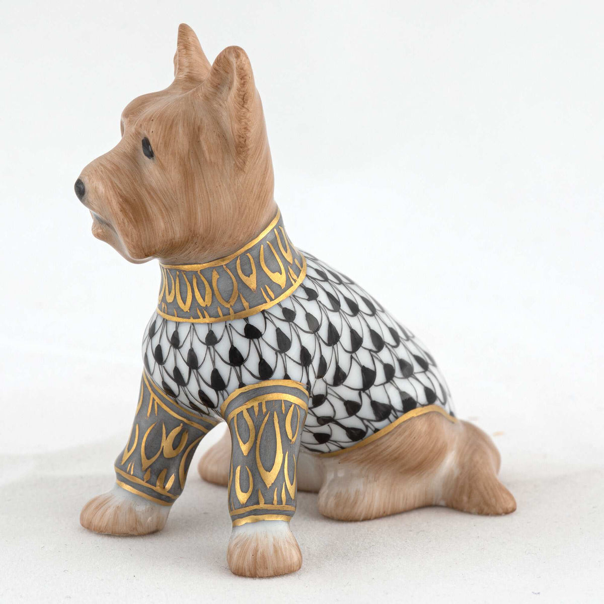 Herend Yorkshire Terrier Figurine – Black, alternate view