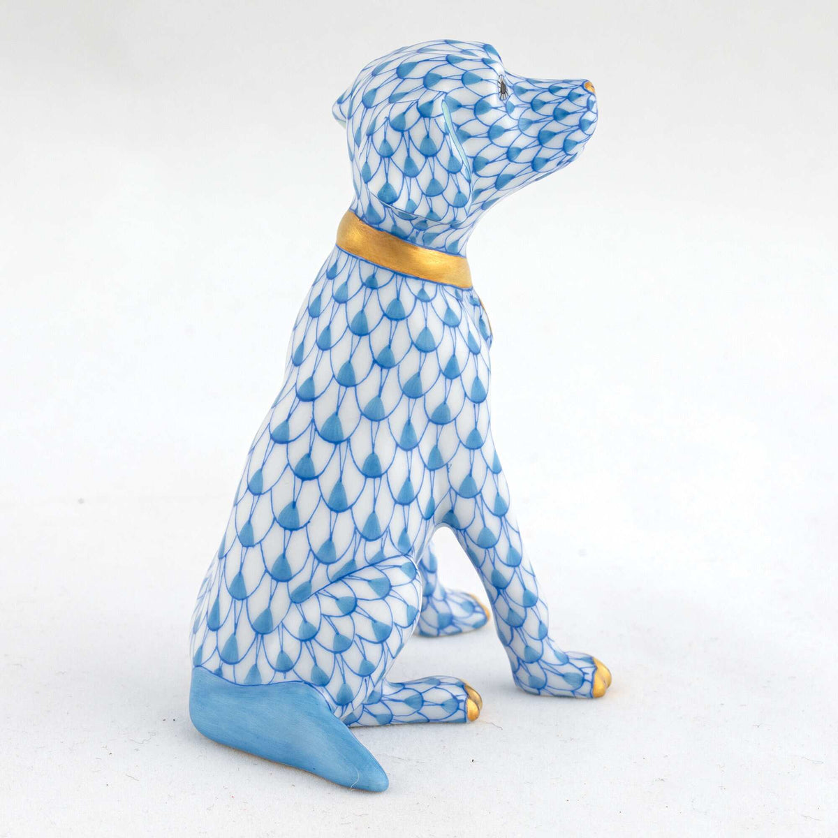 Herend Young Golden Figurine – Blue, alternate view