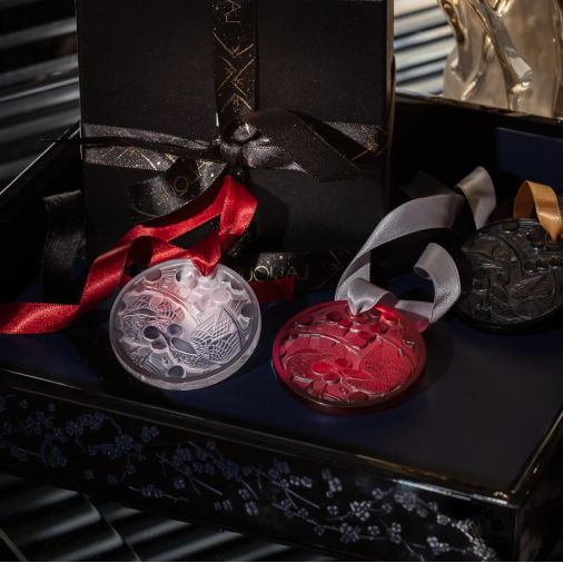 Lalique Merles et Raisins Ornaments