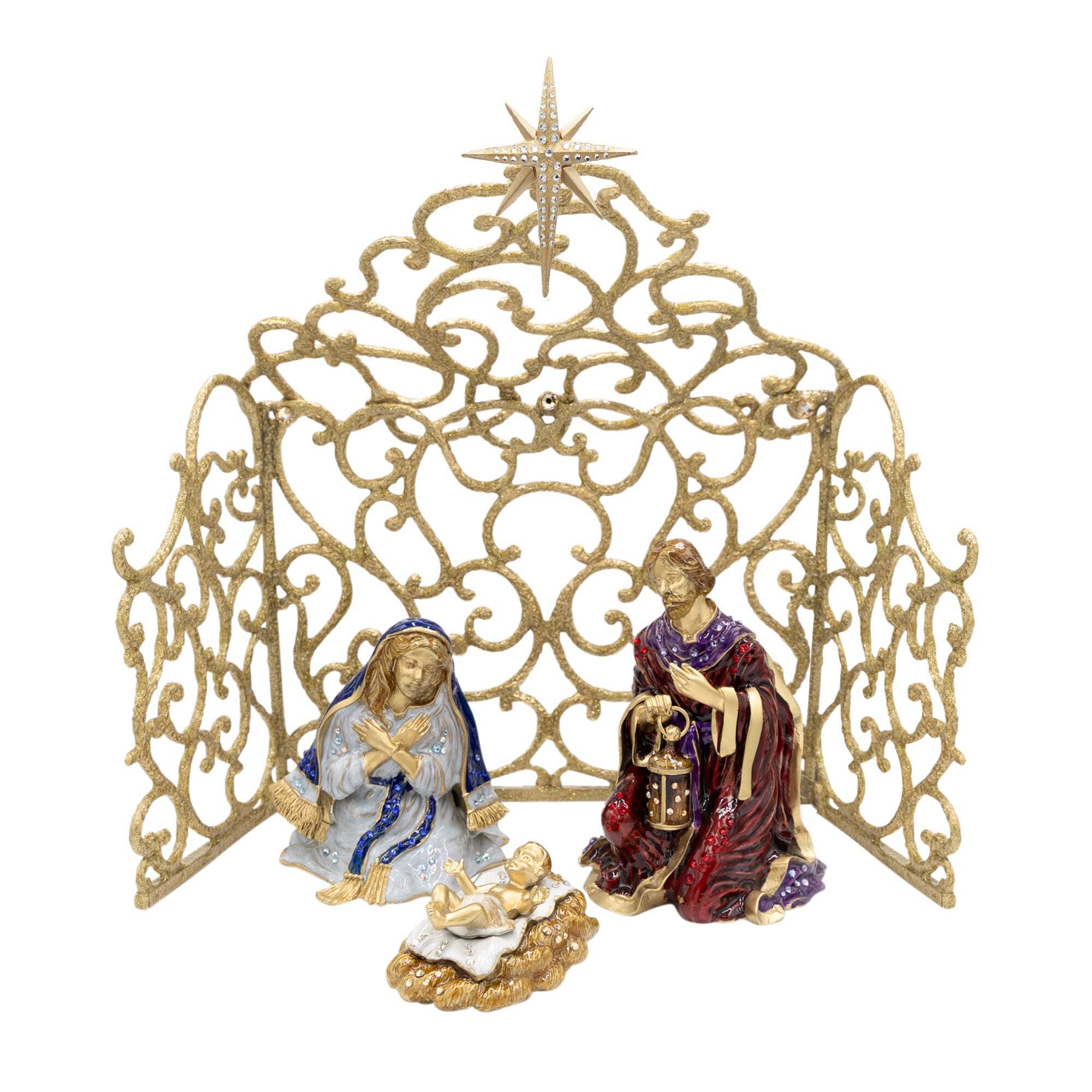 Jay Strongwater 2026 Jay Strongwater Creche Nativity Tabletop Scene