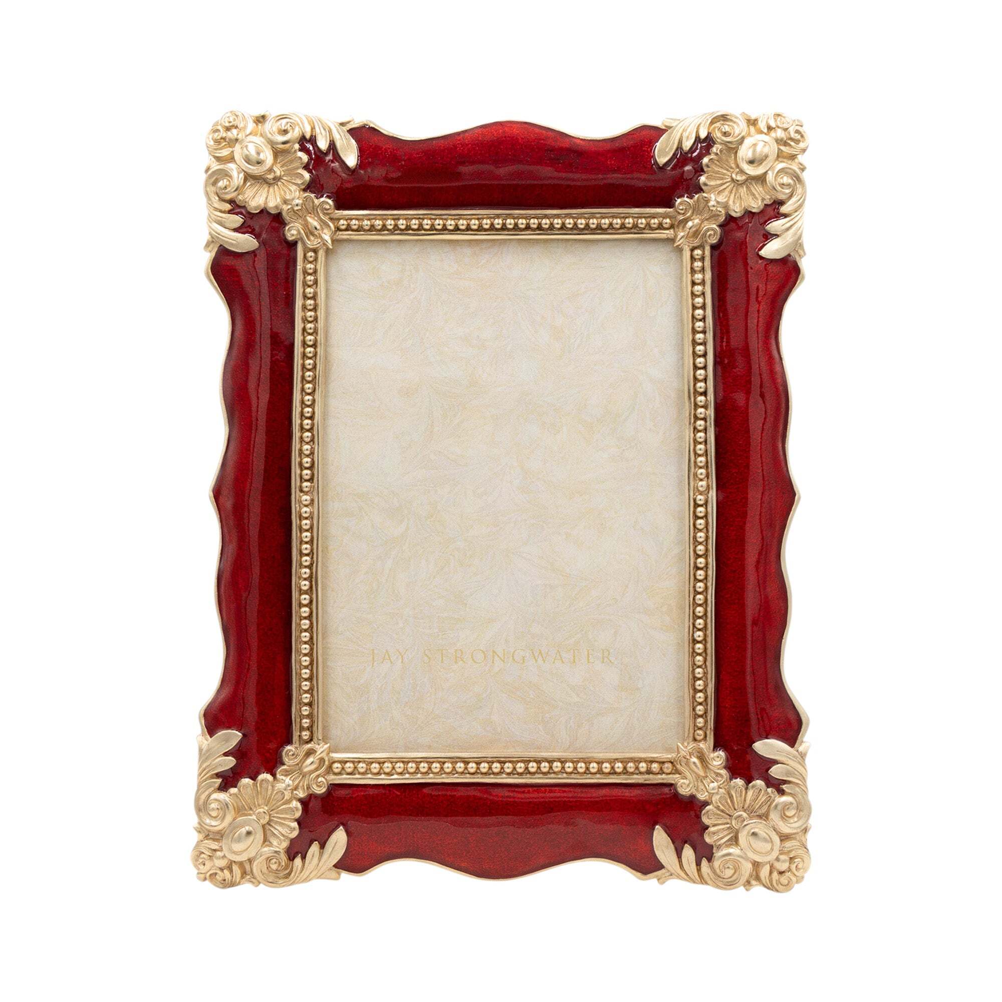 Jay Strongwater 5" X 7" Heather Frame Ruby