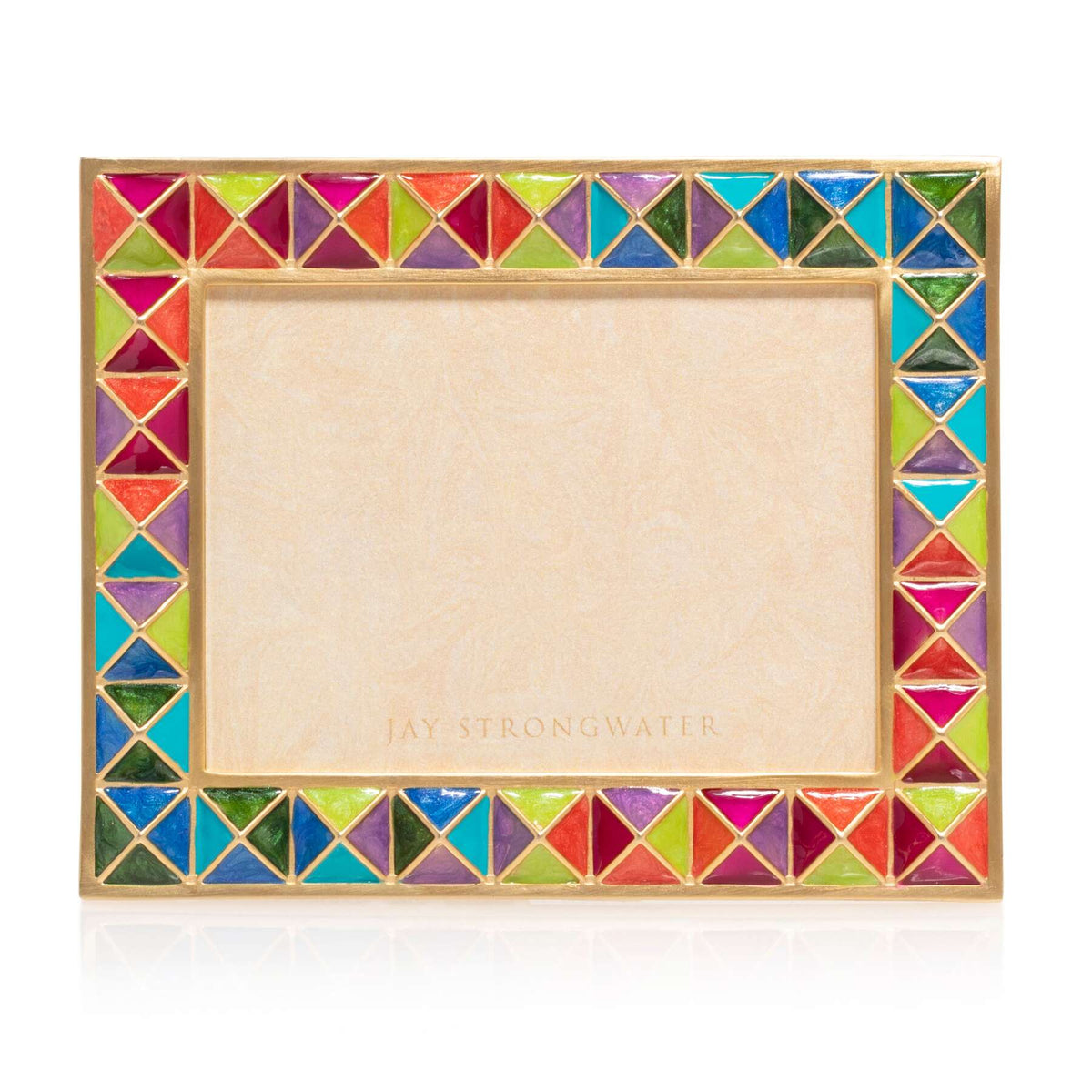 Jay Strongwater Abaculus Pyramid 3" X 4" Frame - Rainbow, alternate view