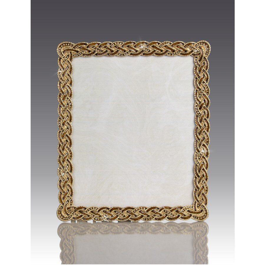 Jay Strongwater Aidan Braided 8" X 10" Frame - Amber, alternate view