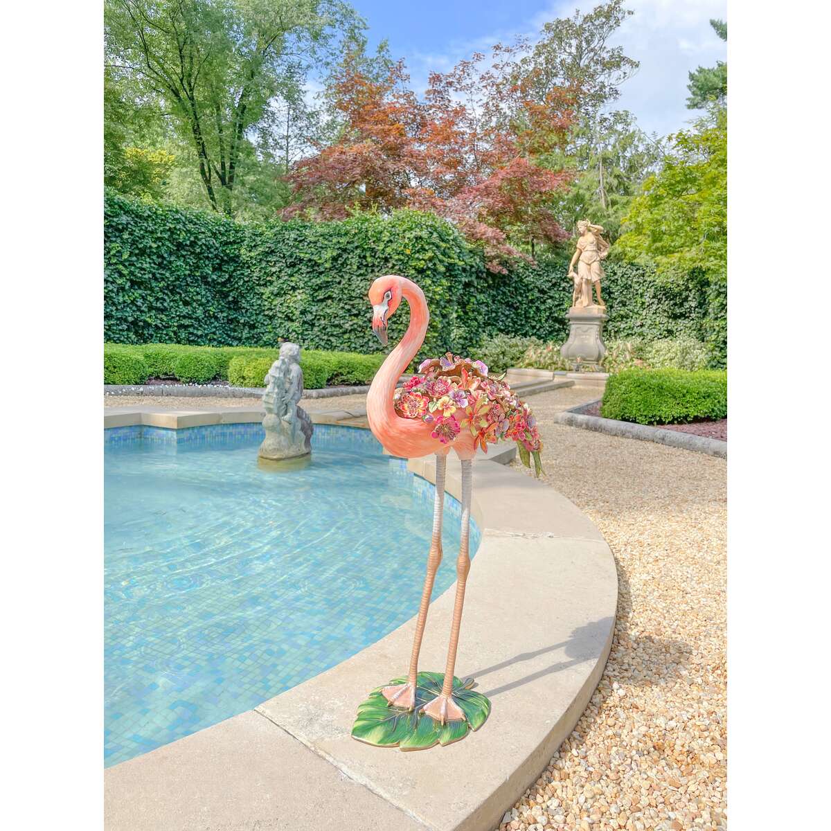 Jay Strongwater Amira Floral Flamingo Figurine, alternate view