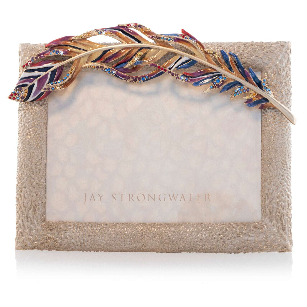 Jay Strongwater Asa Feather 5"x7" Frame, alternate view